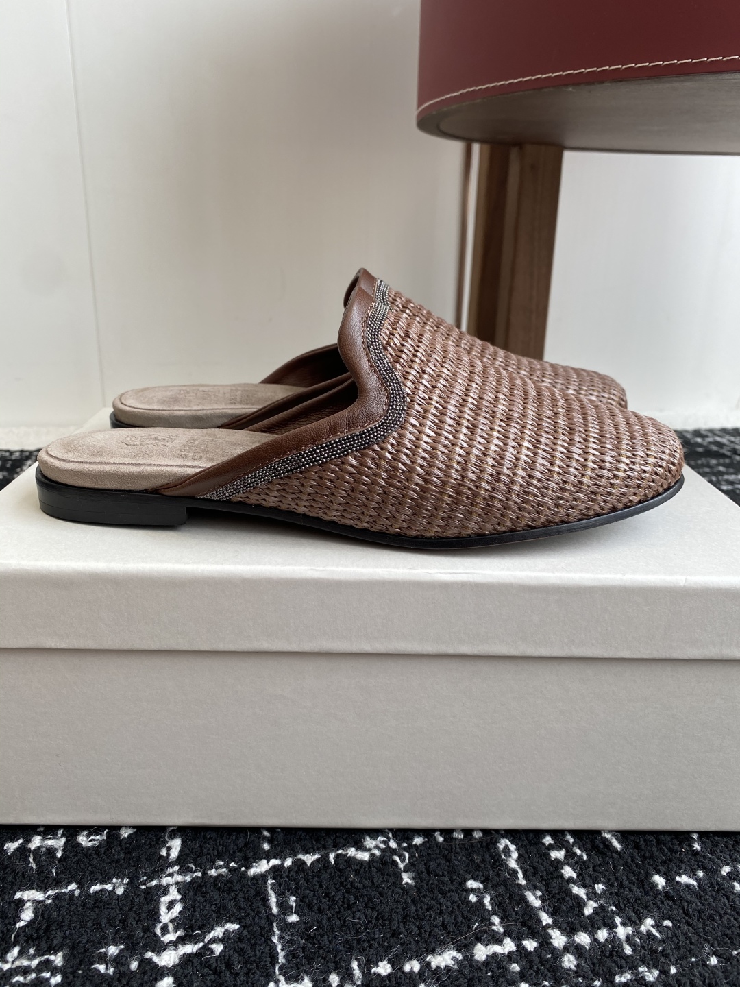 
Brunello Cucinelli 25ss 春夏新款 编织半拖 乐福鞋‼

BC是意大利知名品牌，