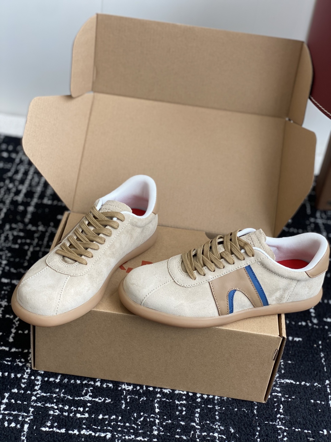莞产代购级
Camper 看步女鞋Pelotas Soller新款复古小白鞋休闲鞋德训鞋...