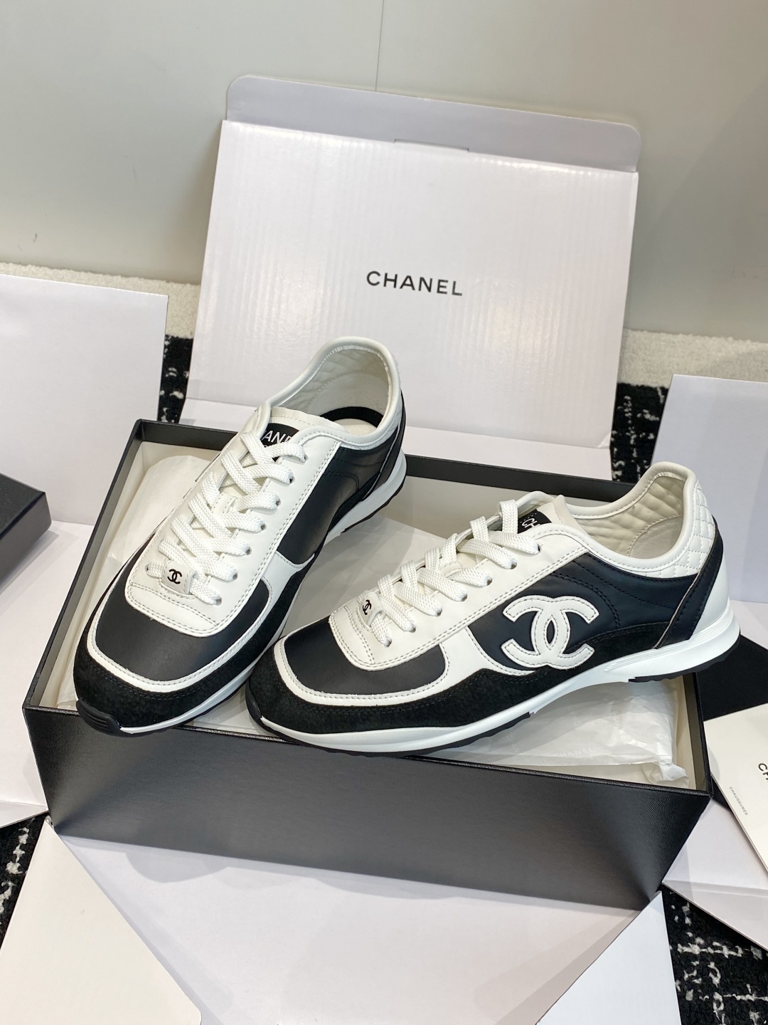 东莞代购级（官网同步✈️盒包装）
CHANEL香奈儿新款熊猫板鞋熊猫鞋 香奈儿2025ss火爆熊猫鞋 配