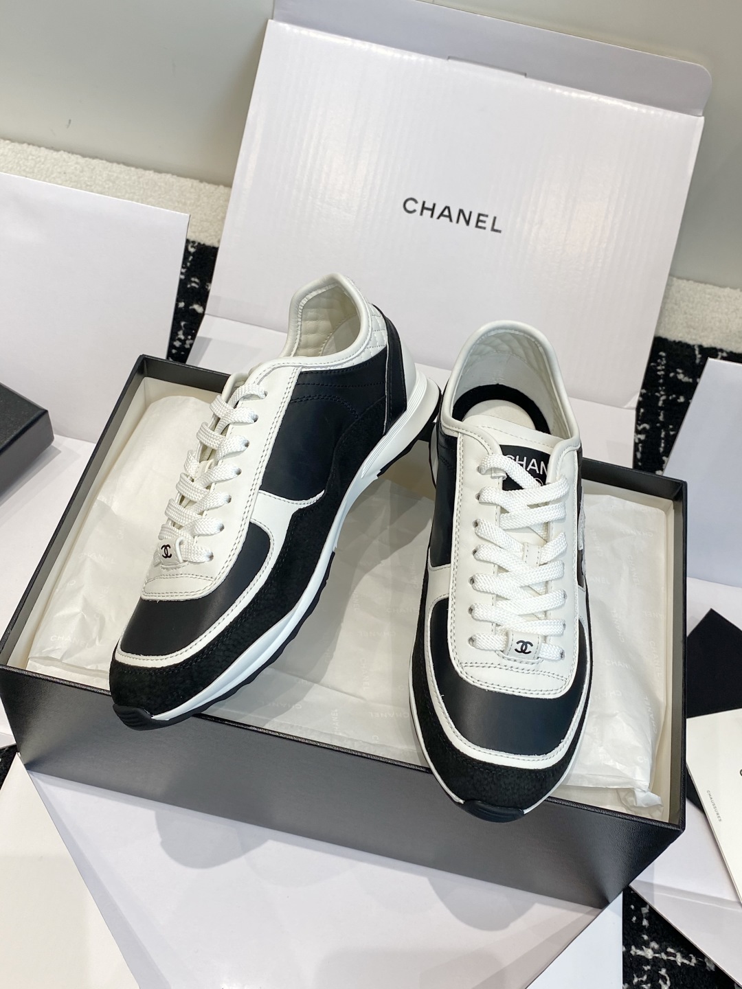 东莞代购级（官网同步✈️盒包装）
CHANEL香奈儿新款熊猫板鞋熊猫鞋 香奈儿2025ss火爆熊猫鞋 配