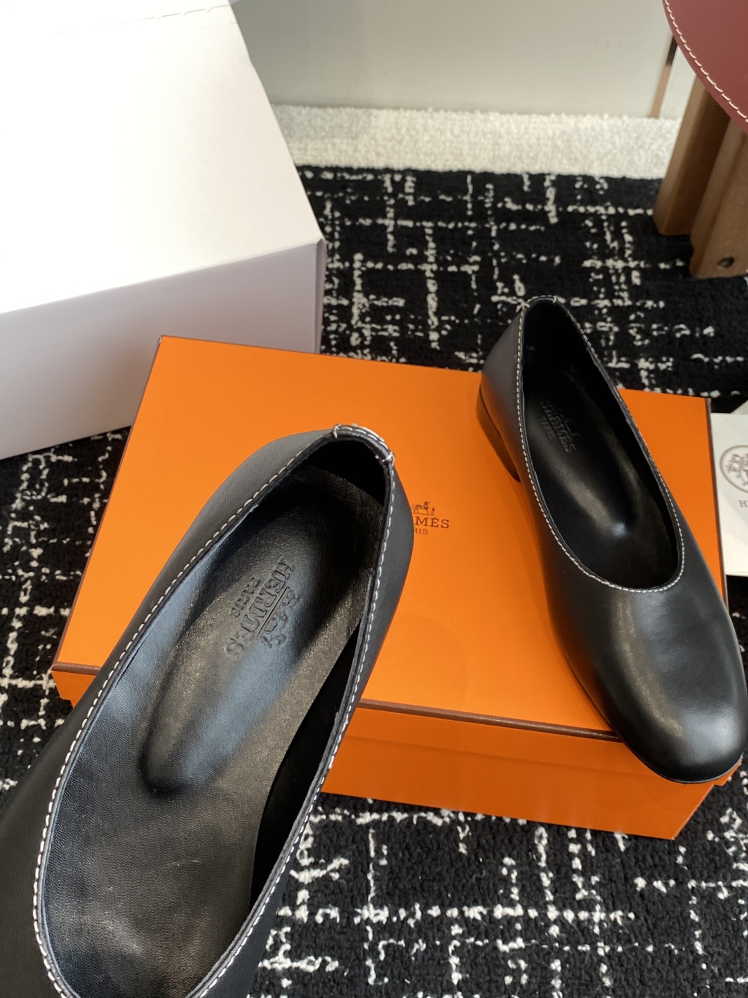 东莞代购级（官网同步✈️飞机盒包装）
爱马仕Hermes 25ss 春夏新品 芭蕾舞鞋，芭蕾鞋与玛丽珍无