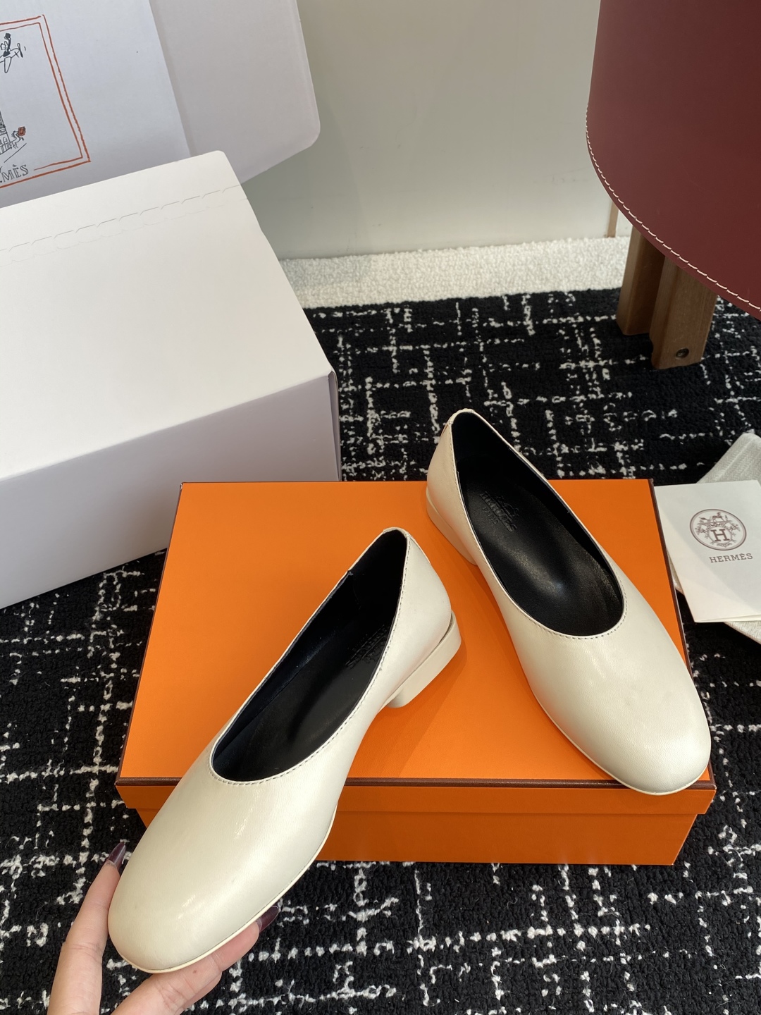 东莞代购级（官网同步✈️飞机盒包装）
爱马仕Hermes 25ss 春夏新品 芭蕾舞鞋，芭蕾鞋与玛丽珍无