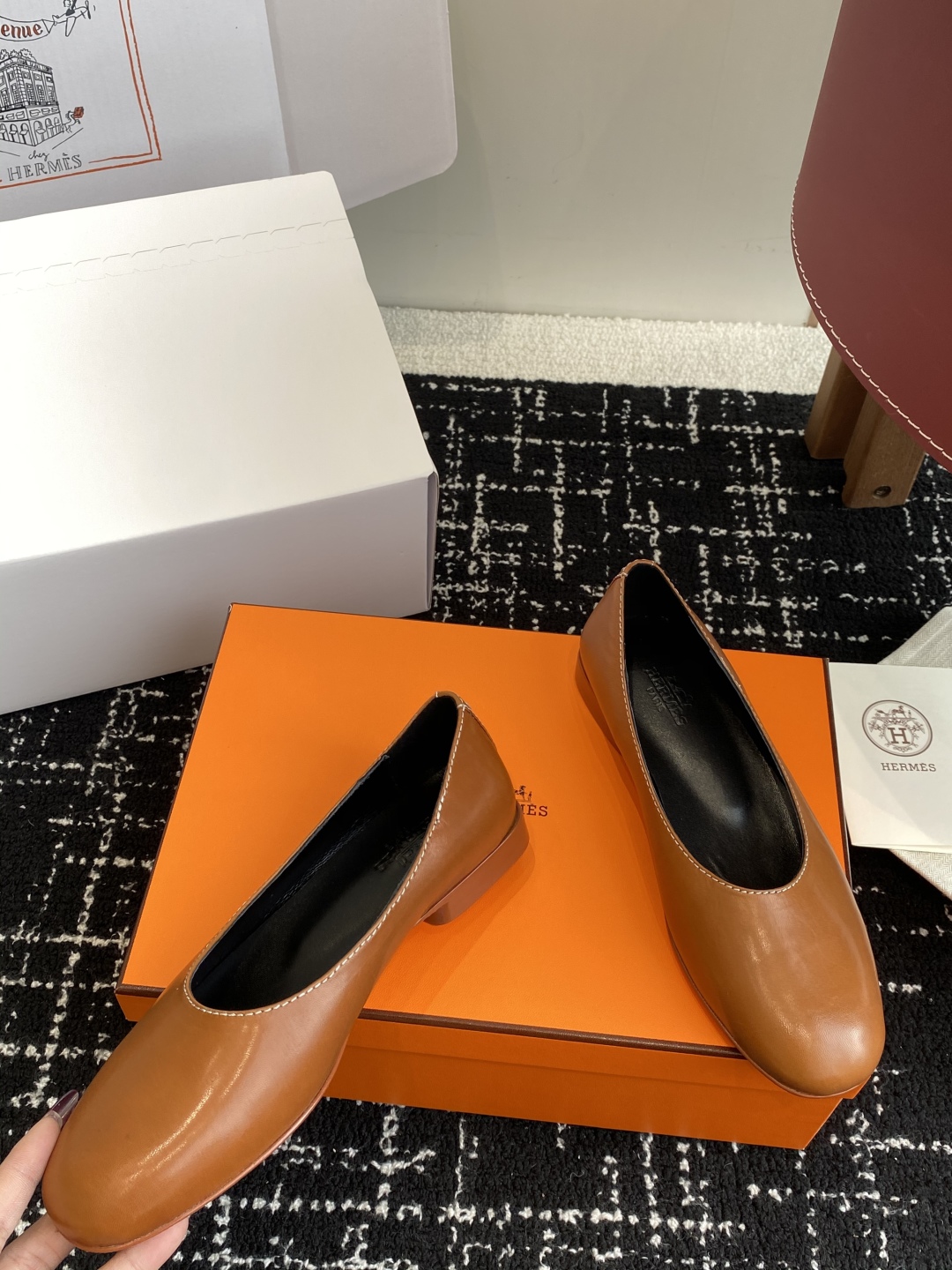 东莞代购级（官网同步✈️飞机盒包装）
爱马仕Hermes 25ss 春夏新品 芭蕾舞鞋，芭蕾鞋与玛丽珍无