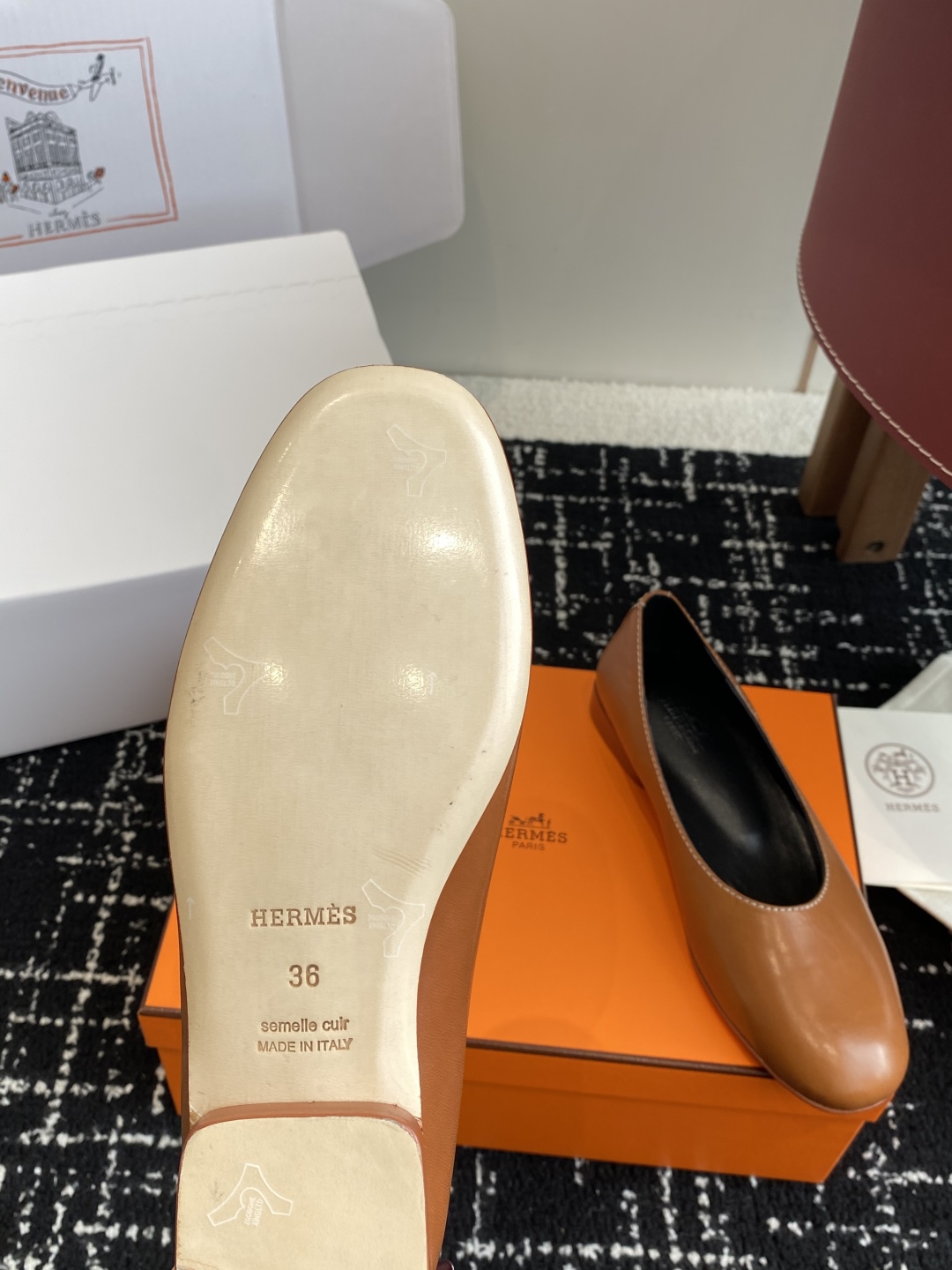 东莞代购级（官网同步✈️飞机盒包装）
爱马仕Hermes 25ss 春夏新品 芭蕾舞鞋，芭蕾鞋与玛丽珍无
