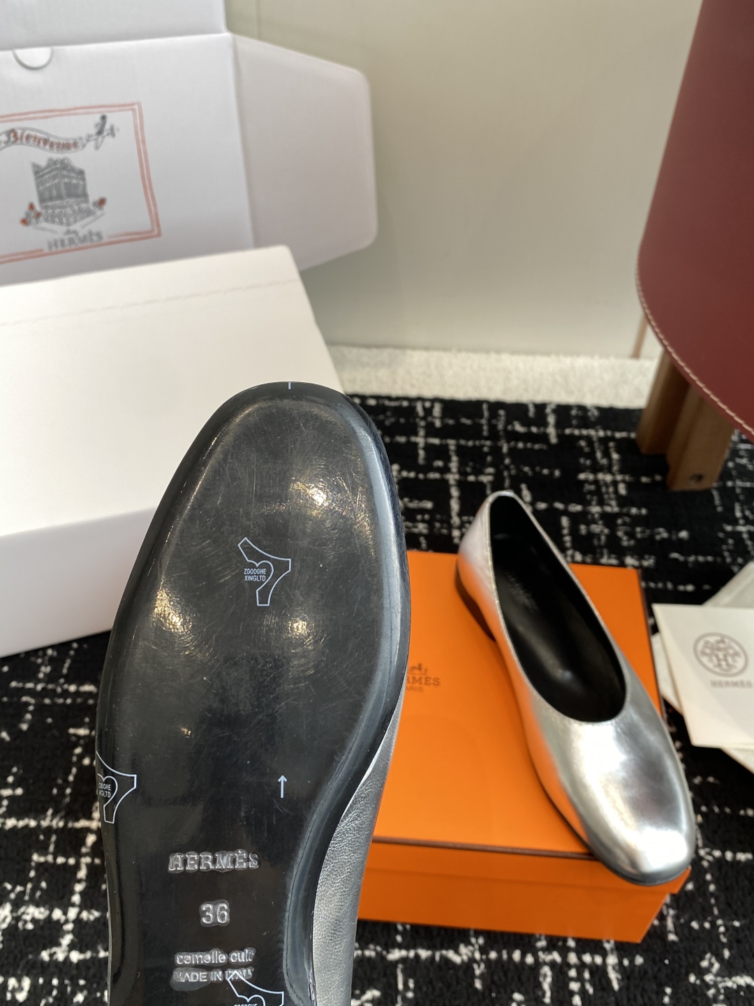 东莞代购级（官网同步✈️飞机盒包装）
爱马仕Hermes 25ss 春夏新品 芭蕾舞鞋，芭蕾鞋与玛丽珍无