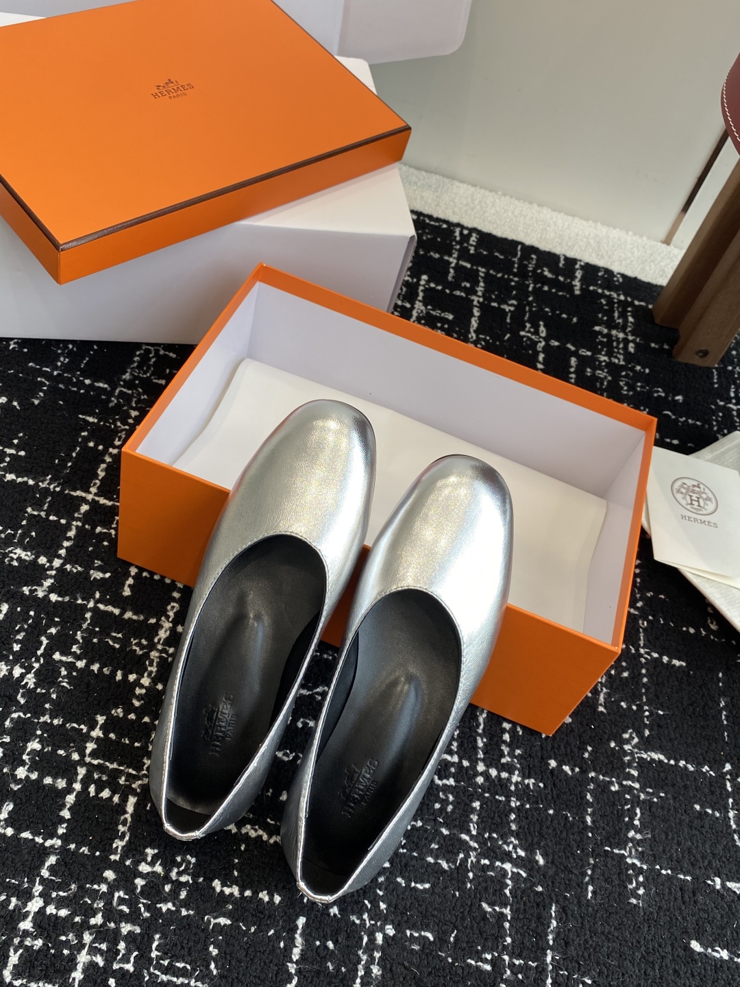 东莞代购级（官网同步✈️飞机盒包装）
爱马仕Hermes 25ss 春夏新品 芭蕾舞鞋，芭蕾鞋与玛丽珍无