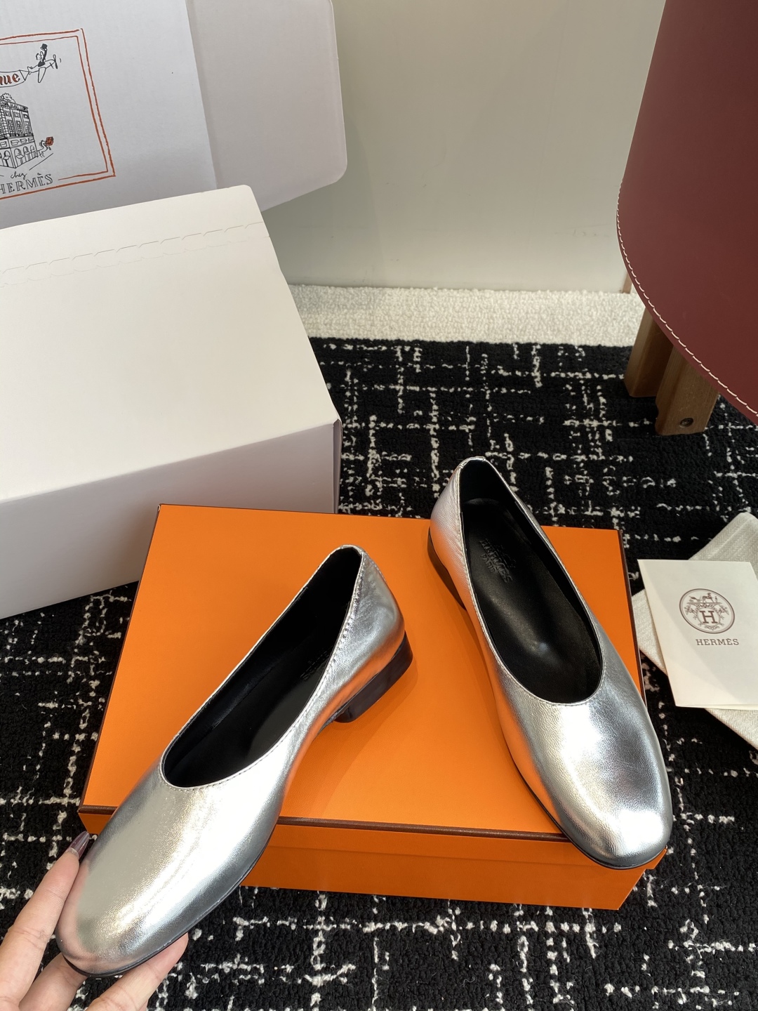 东莞代购级（官网同步✈️飞机盒包装）
爱马仕Hermes 25ss 春夏新品 芭蕾舞鞋，芭蕾鞋与玛丽珍无