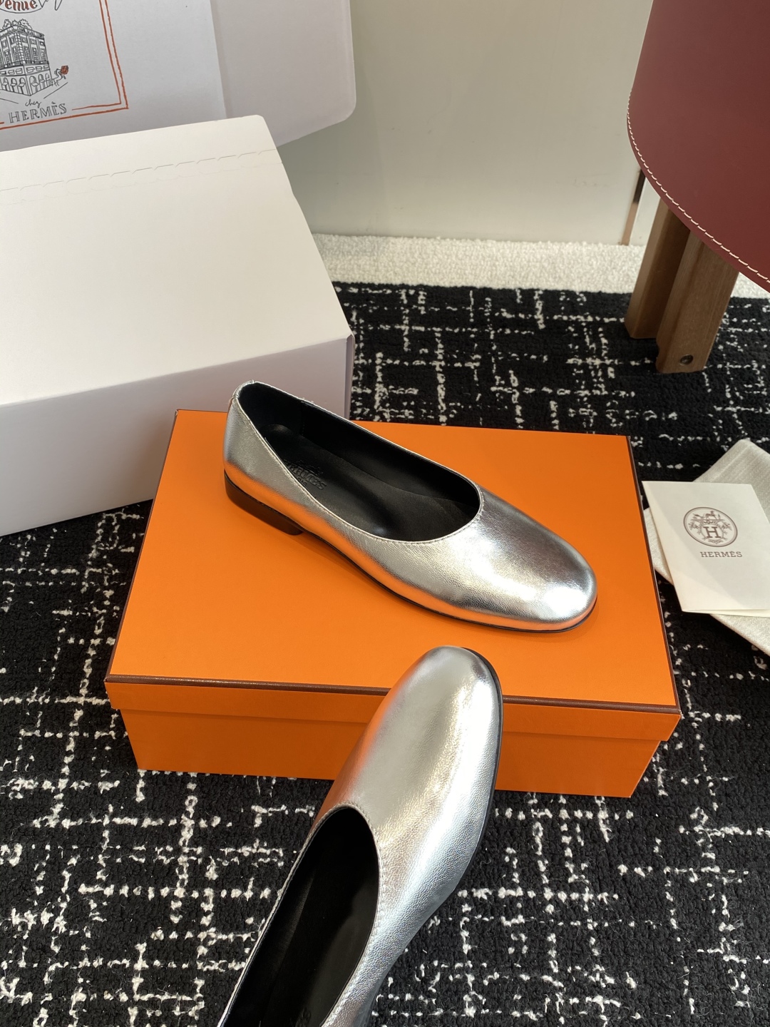 东莞代购级（官网同步✈️飞机盒包装）
爱马仕Hermes 25ss 春夏新品 芭蕾舞鞋，芭蕾鞋与玛丽珍无