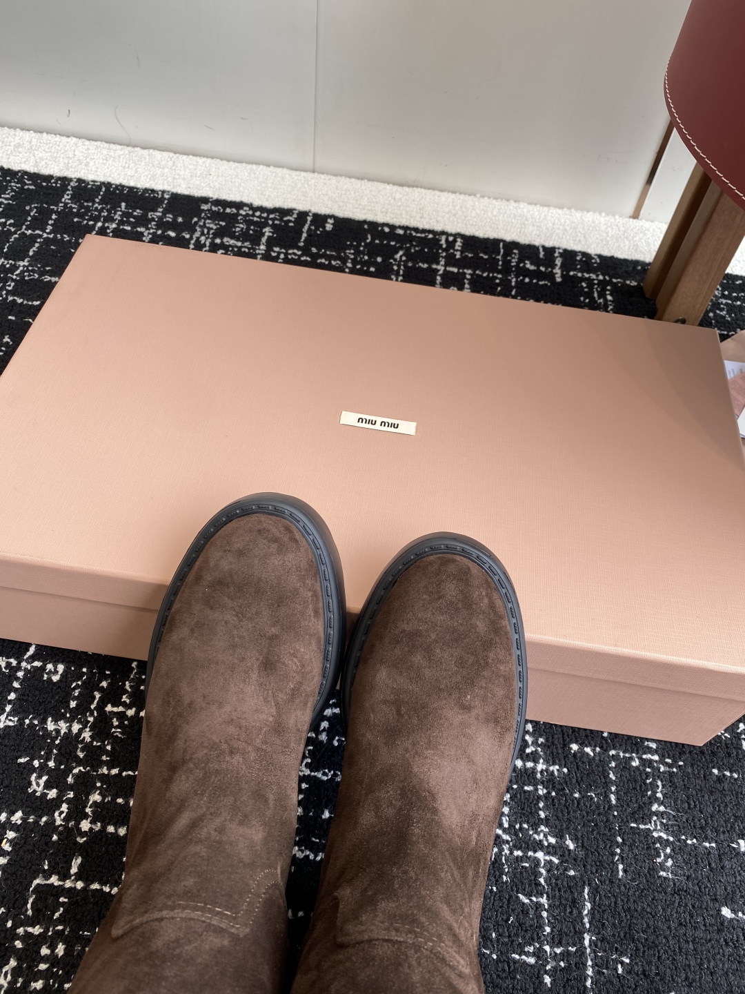 代购级
miu miu fw25 new arrival～ 缪缪 25ss 秋冬新款厚底高筒裸靴 骑士靴