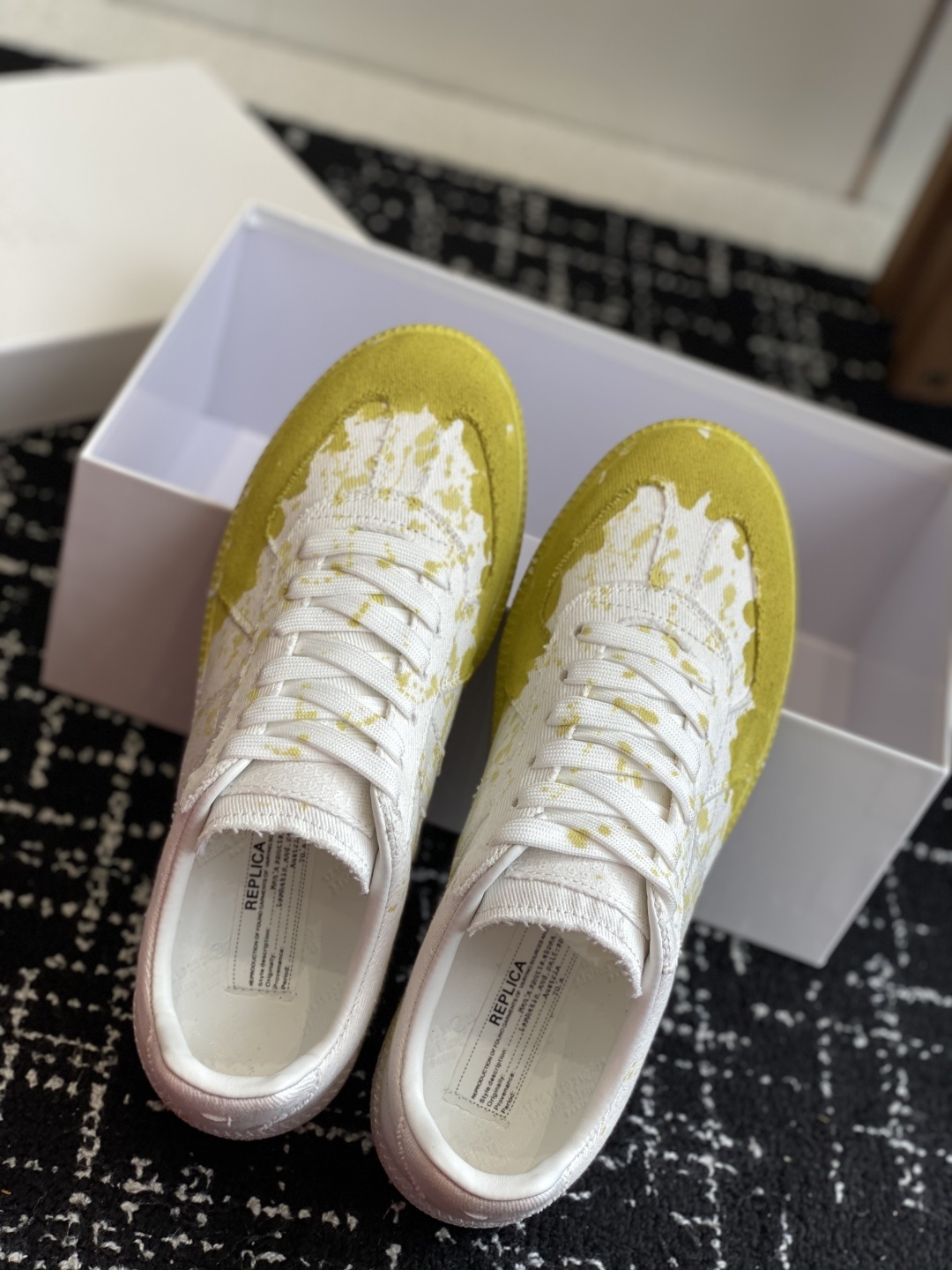 代购级
MaisonMargiela MM6 马吉拉 情侣款 喷墨 涂鸦 帆布 德训鞋 休闲 运动鞋