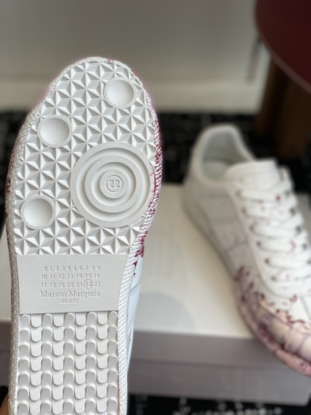 代购级
MaisonMargiela MM6 马吉拉 情侣款 喷墨 涂鸦 帆布 德训鞋 休闲 运动鞋