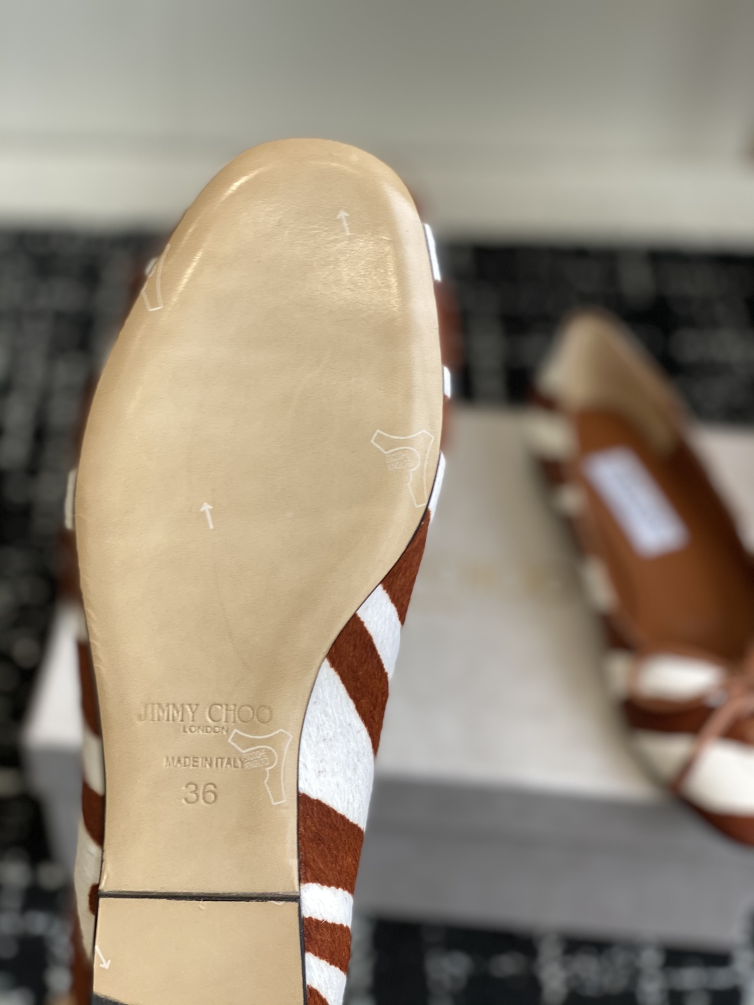 代购级
JIMMY CHOO JC 吉米周 25ss新款简约蝴蝶结系带玛丽珍平底鞋单鞋

原版套楦，完美