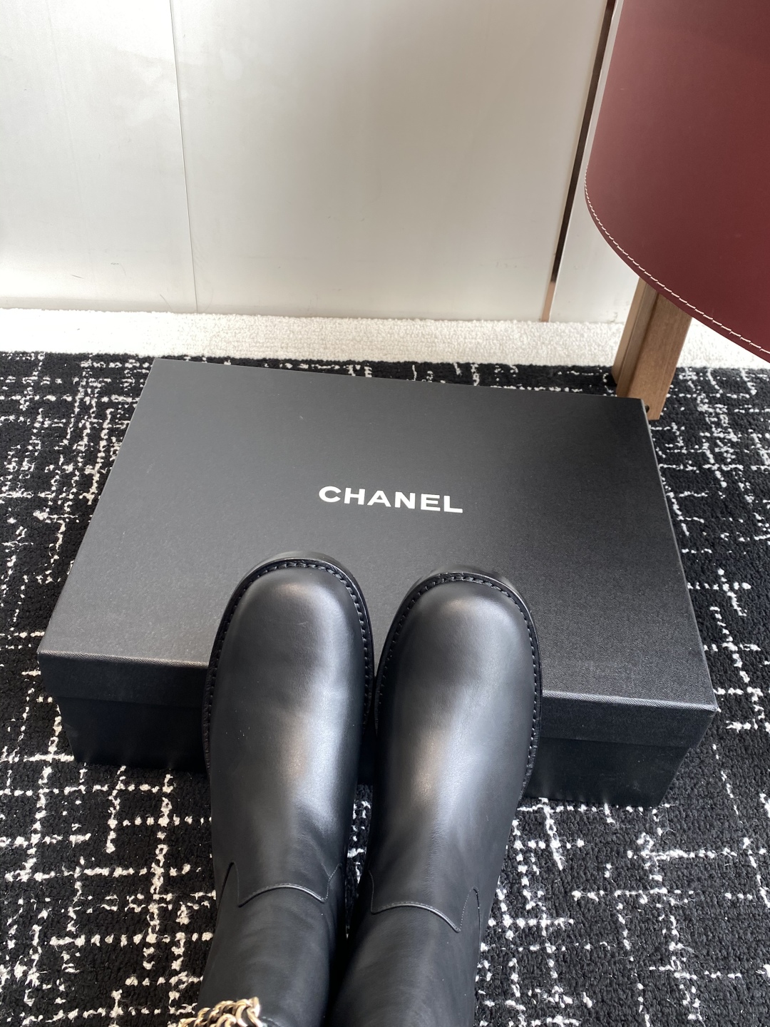 代购级Chanel 香奈儿25秋冬小香麂皮拼色一脚蹬骑士短靴高靴！复古风马丁靴 
独特的西部靴筒设计 流