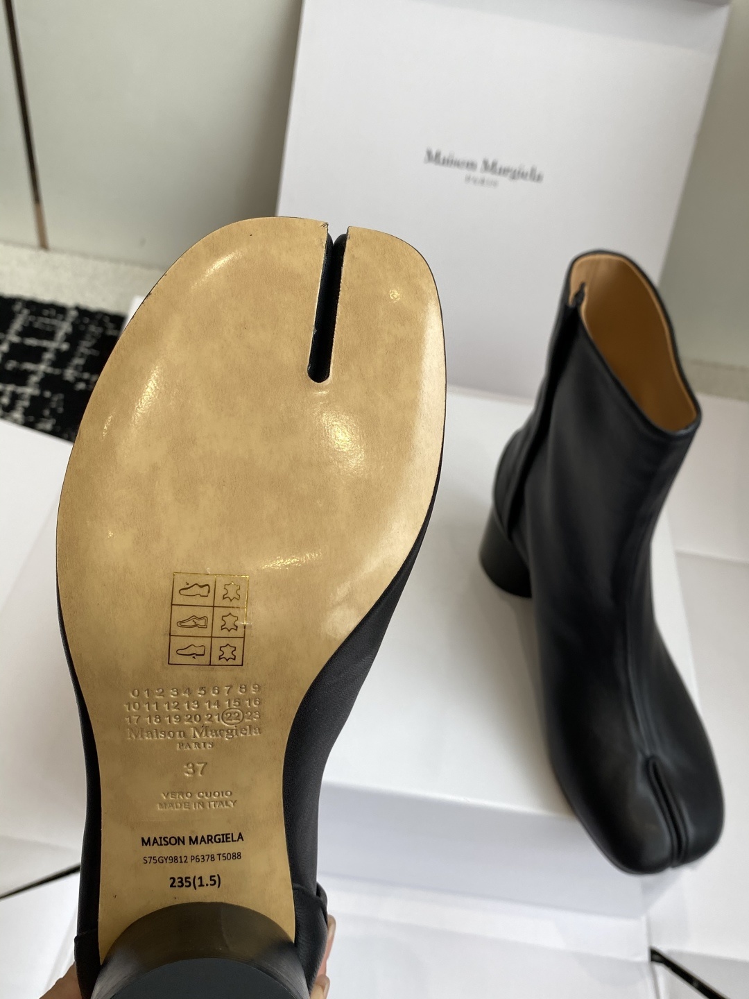 东莞代购级(⚠️官网同步✈️盒包装)MaisonMargiela MM6 马吉拉分趾系列粗跟跟分趾靴代购