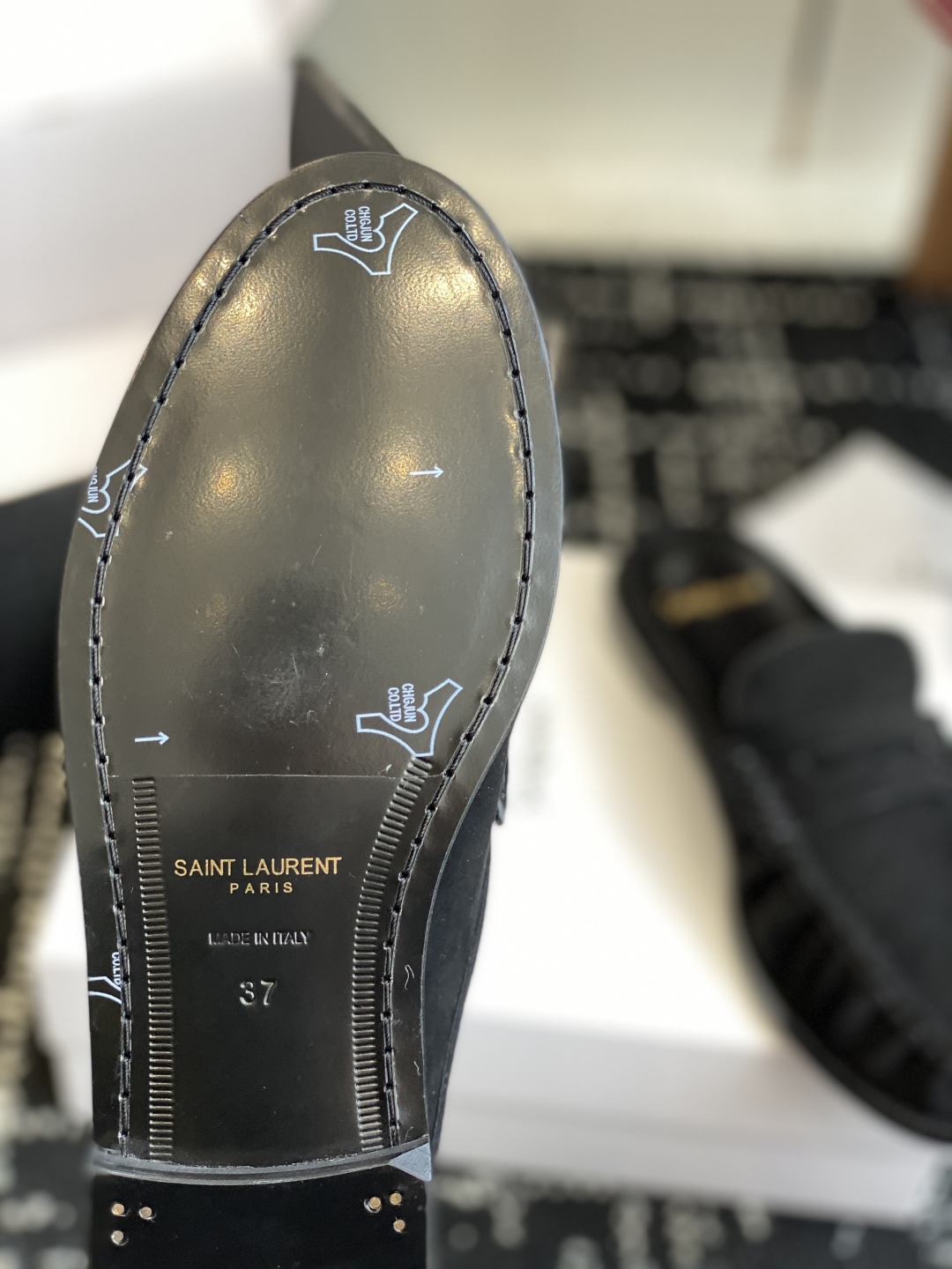 代购级Saint Laurent 圣罗兰 25ss经典乐福半拖小皮鞋超级超级无敌火爆的一个款这款我们家每