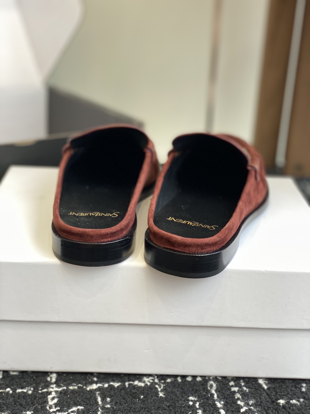 代购级Saint Laurent 圣罗兰 25ss经典乐福半拖小皮鞋超级超级无敌火爆的一个款这款我们家每