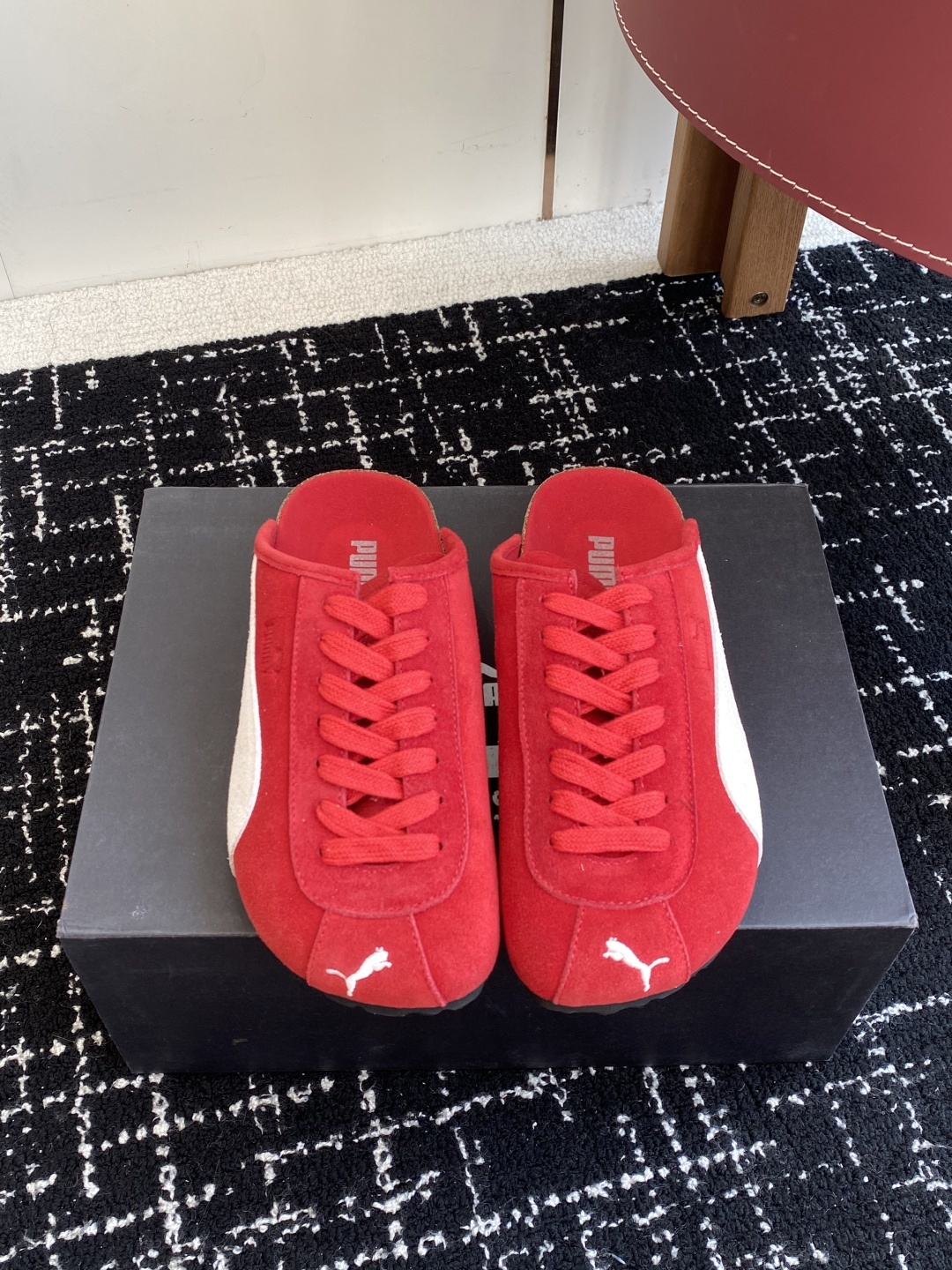代购级puma x Birkenstock 彪马x勃肯鞋情侣款 包头鞋皮革绒面双扣时尚休闲平底鞋 牛皮绒
