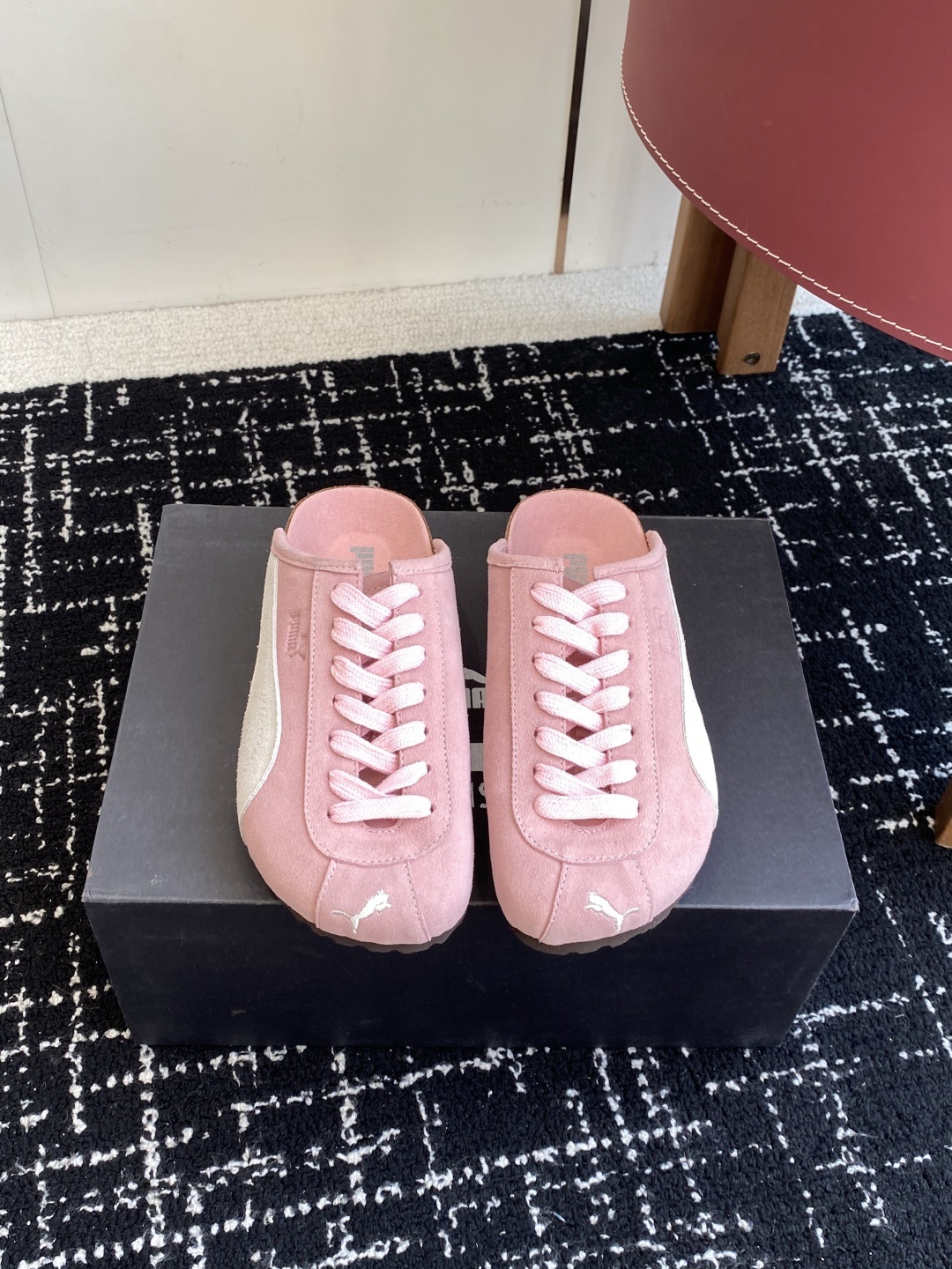 代购级puma x Birkenstock 彪马x勃肯鞋情侣款 包头鞋皮革绒面双扣时尚休闲平底鞋 牛皮绒