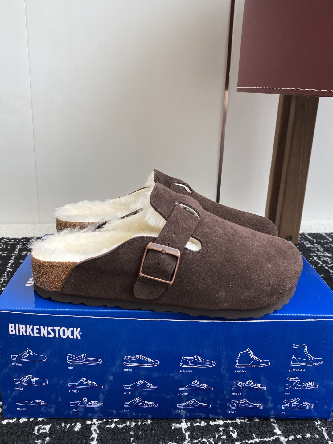 代购级勃肯_包头 毛毛拖鞋 BIRKENSTOCK毛毛鞋加绒软木拖鞋外穿Arizona系列万年经典勃肯强