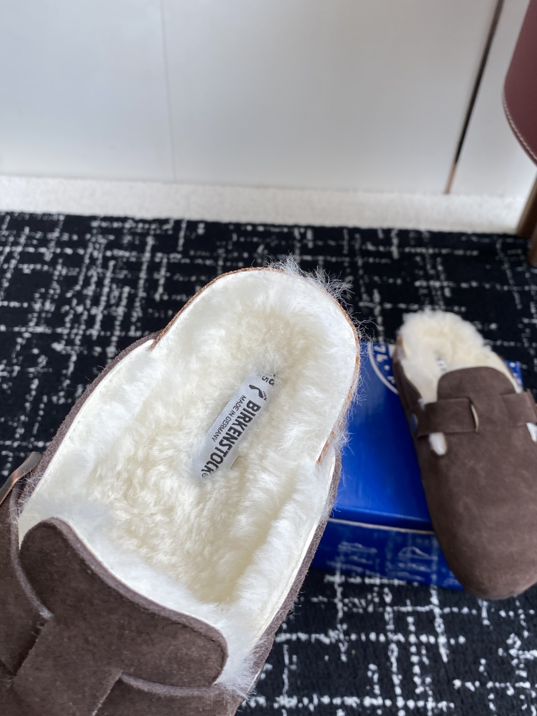 代购级勃肯_包头 毛毛拖鞋 BIRKENSTOCK毛毛鞋加绒软木拖鞋外穿Arizona系列万年经典勃肯强