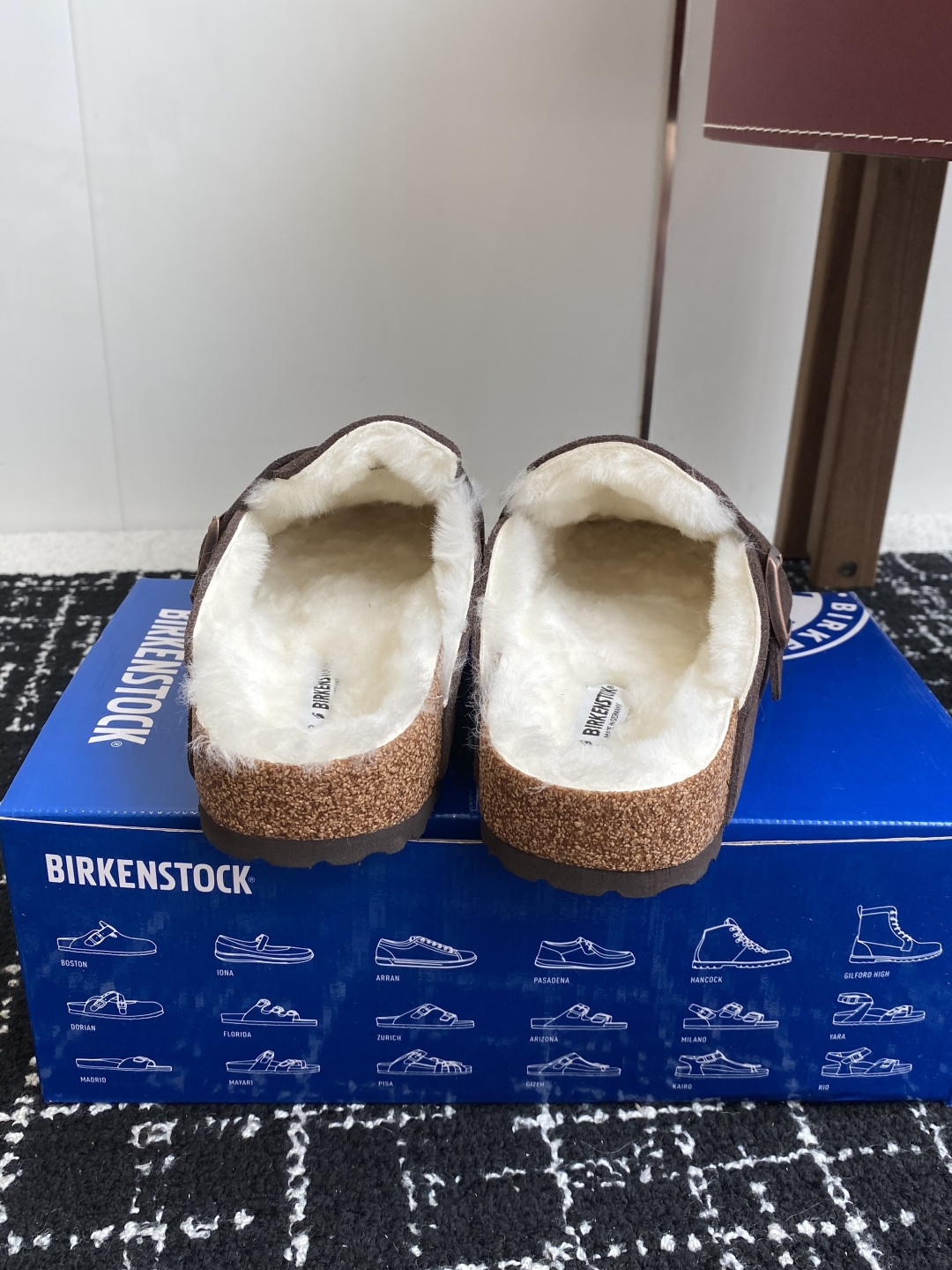 代购级勃肯_包头 毛毛拖鞋 BIRKENSTOCK毛毛鞋加绒软木拖鞋外穿Arizona系列万年经典勃肯强