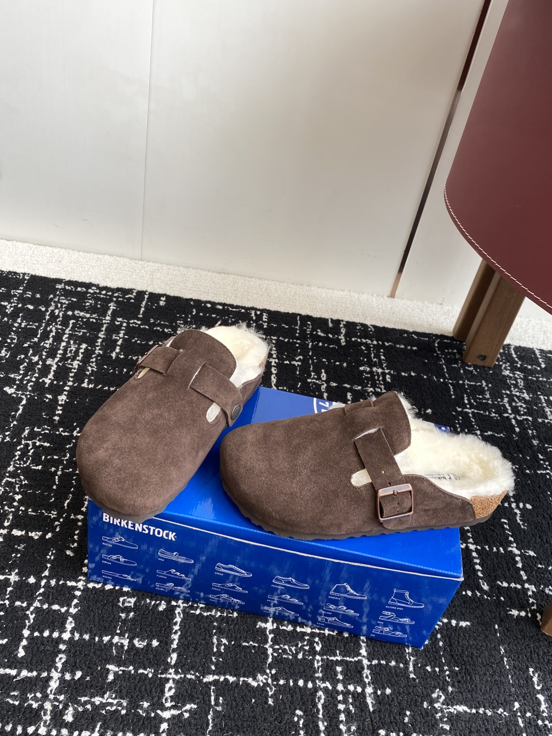 代购级勃肯_包头 毛毛拖鞋 BIRKENSTOCK毛毛鞋加绒软木拖鞋外穿Arizona系列万年经典勃肯强