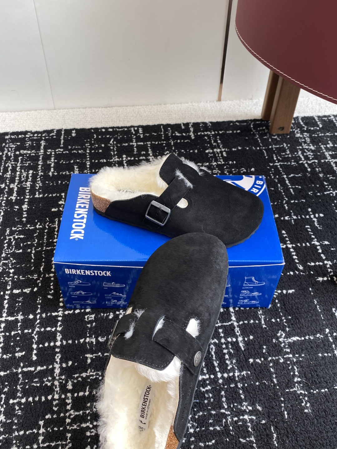 代购级勃肯_包头 毛毛拖鞋 BIRKENSTOCK毛毛鞋加绒软木拖鞋外穿Arizona系列万年经典勃肯强