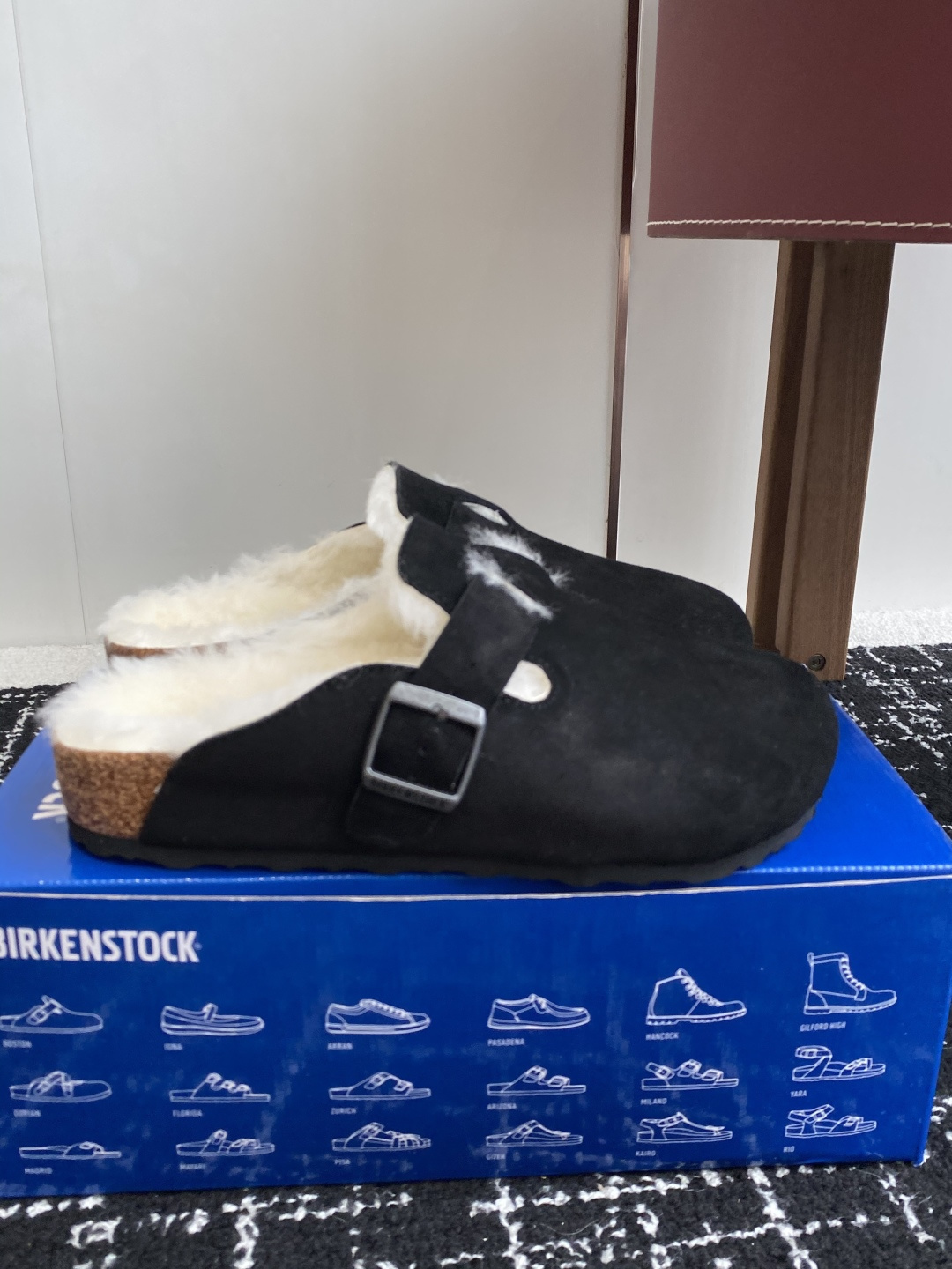 代购级勃肯_包头 毛毛拖鞋 BIRKENSTOCK毛毛鞋加绒软木拖鞋外穿Arizona系列万年经典勃肯强