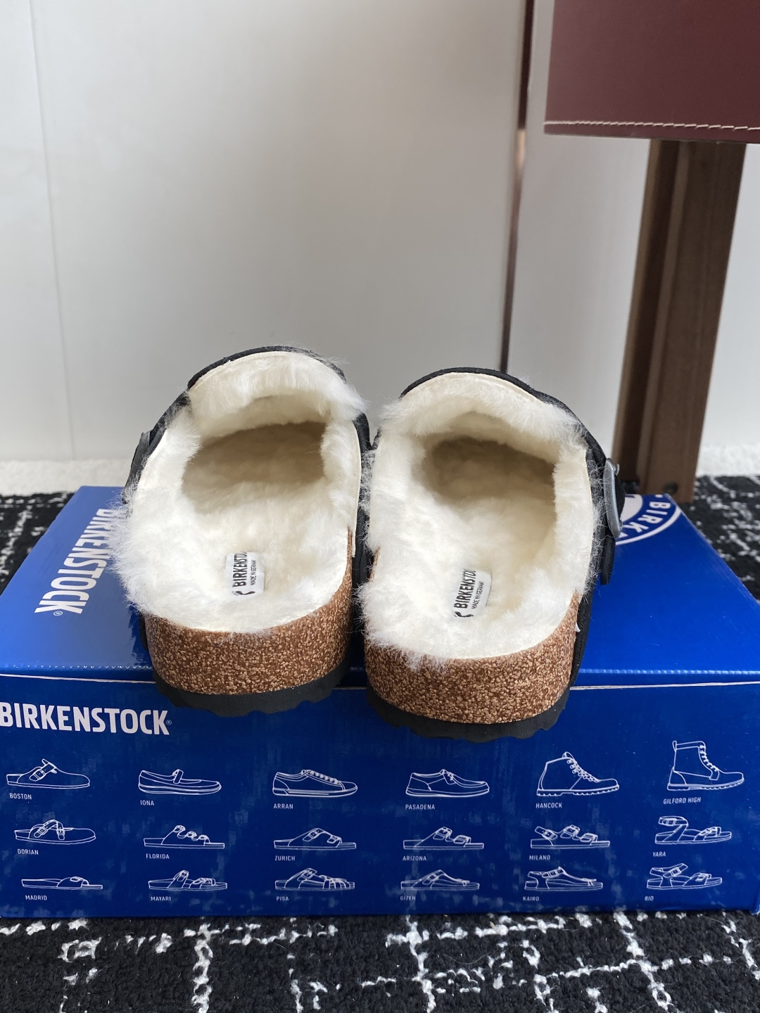 代购级勃肯_包头 毛毛拖鞋 BIRKENSTOCK毛毛鞋加绒软木拖鞋外穿Arizona系列万年经典勃肯强