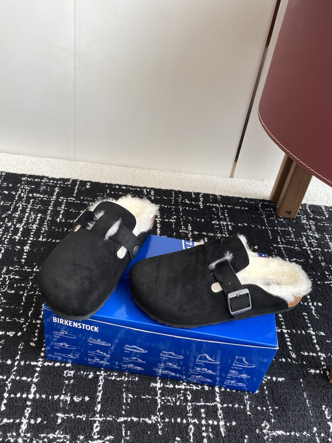 代购级勃肯_包头 毛毛拖鞋 BIRKENSTOCK毛毛鞋加绒软木拖鞋外穿Arizona系列万年经典勃肯强