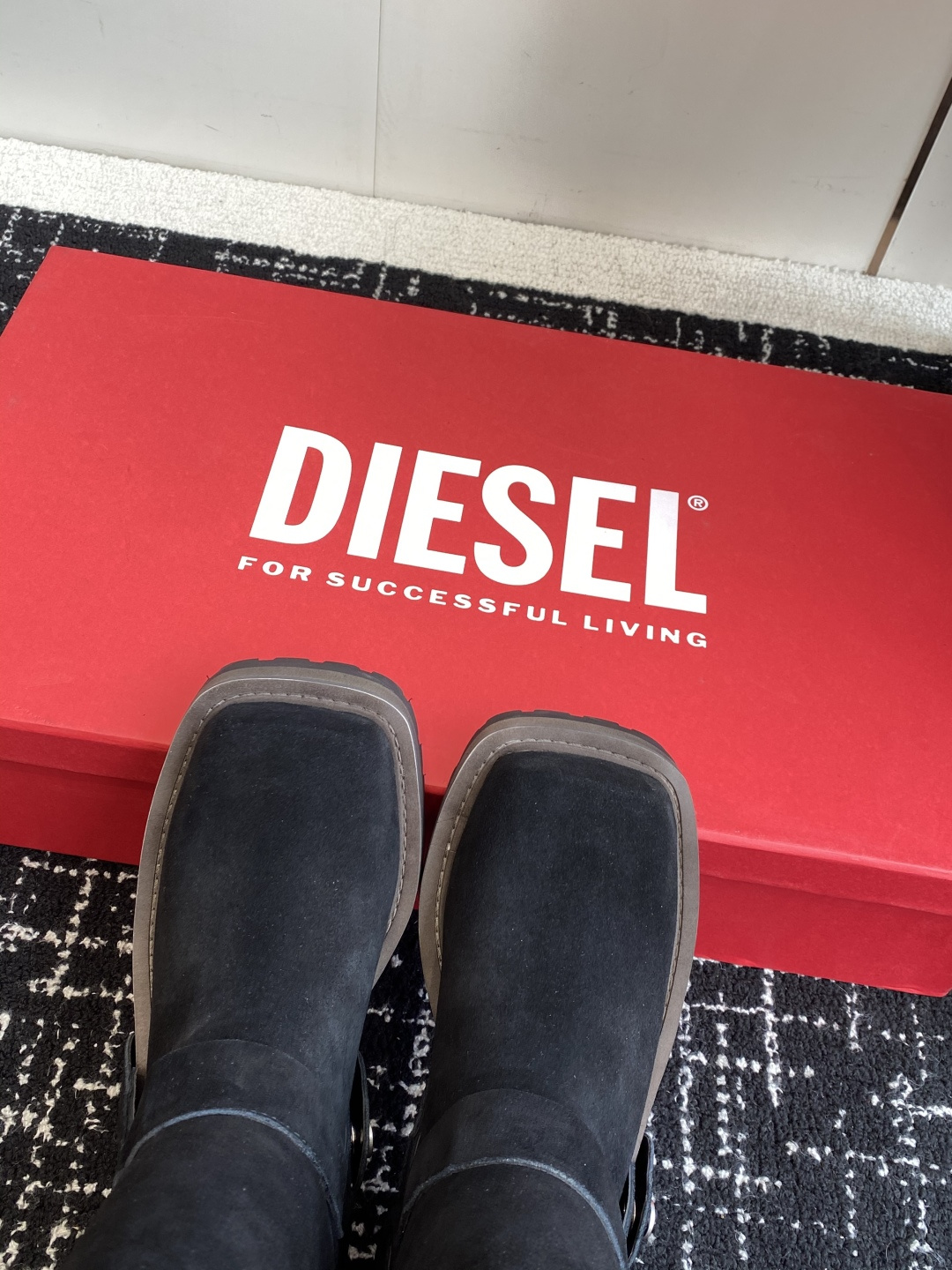 代购级迪赛Diesel 25ss 秋冬新款 方头 长靴 超高品质原版开发、无论是楦型、线条、细节、一点一