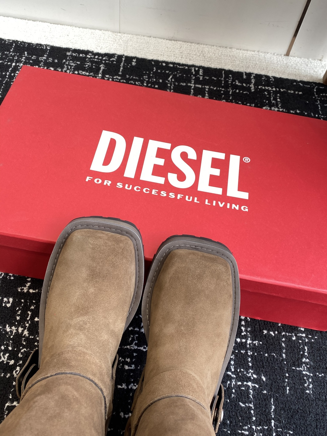 代购级迪赛Diesel 25ss 秋冬新款 方头 长靴 超高品质原版开发、无论是楦型、线条、细节、一点一