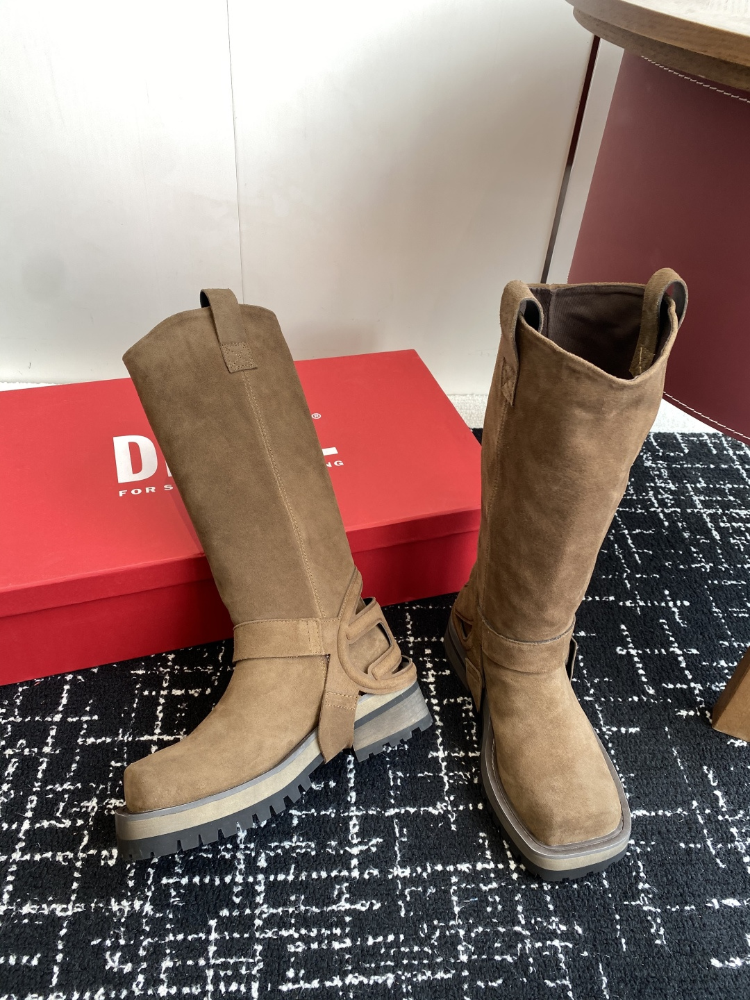 代购级迪赛Diesel 25ss 秋冬新款 方头 长靴 超高品质原版开发、无论是楦型、线条、细节、一点一