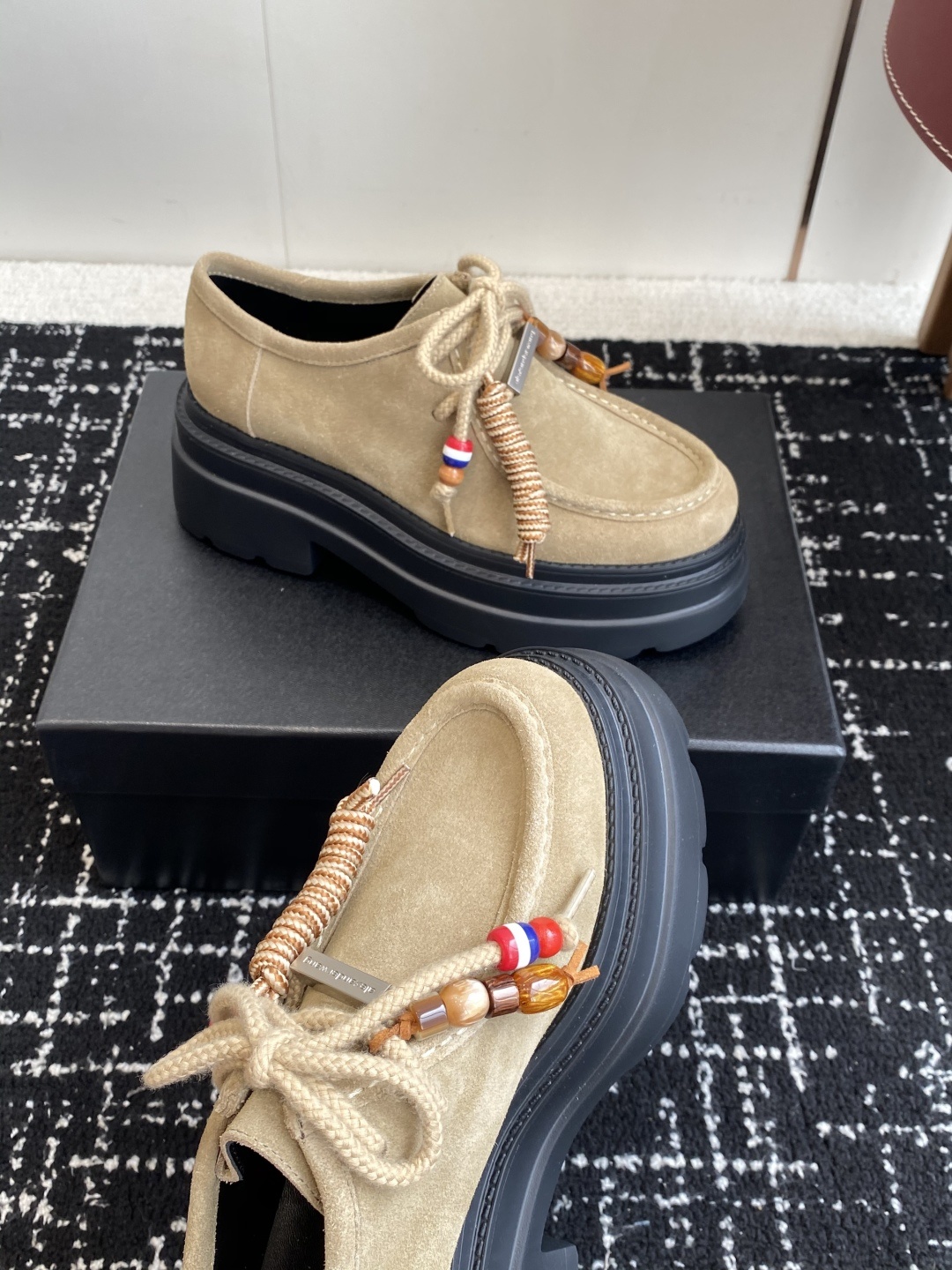 代购级Alexander Wang aw carterJennie 大王这双厚底乐福鞋好绝,同款乐福鞋来