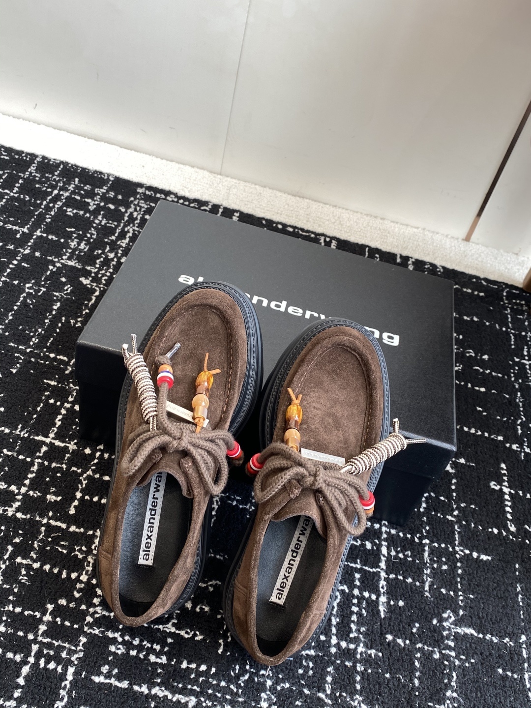 代购级Alexander Wang aw carterJennie 大王这双厚底乐福鞋好绝,同款乐福鞋来