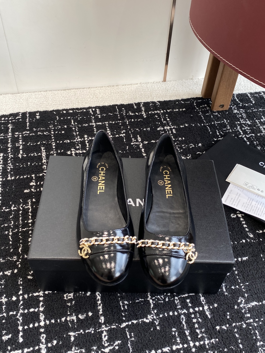 代购级Chanel 25ss 春夏系列 链条 芭蕾舞鞋设计手工车线非常耗时耗力独特大底双拼做法让你不经意