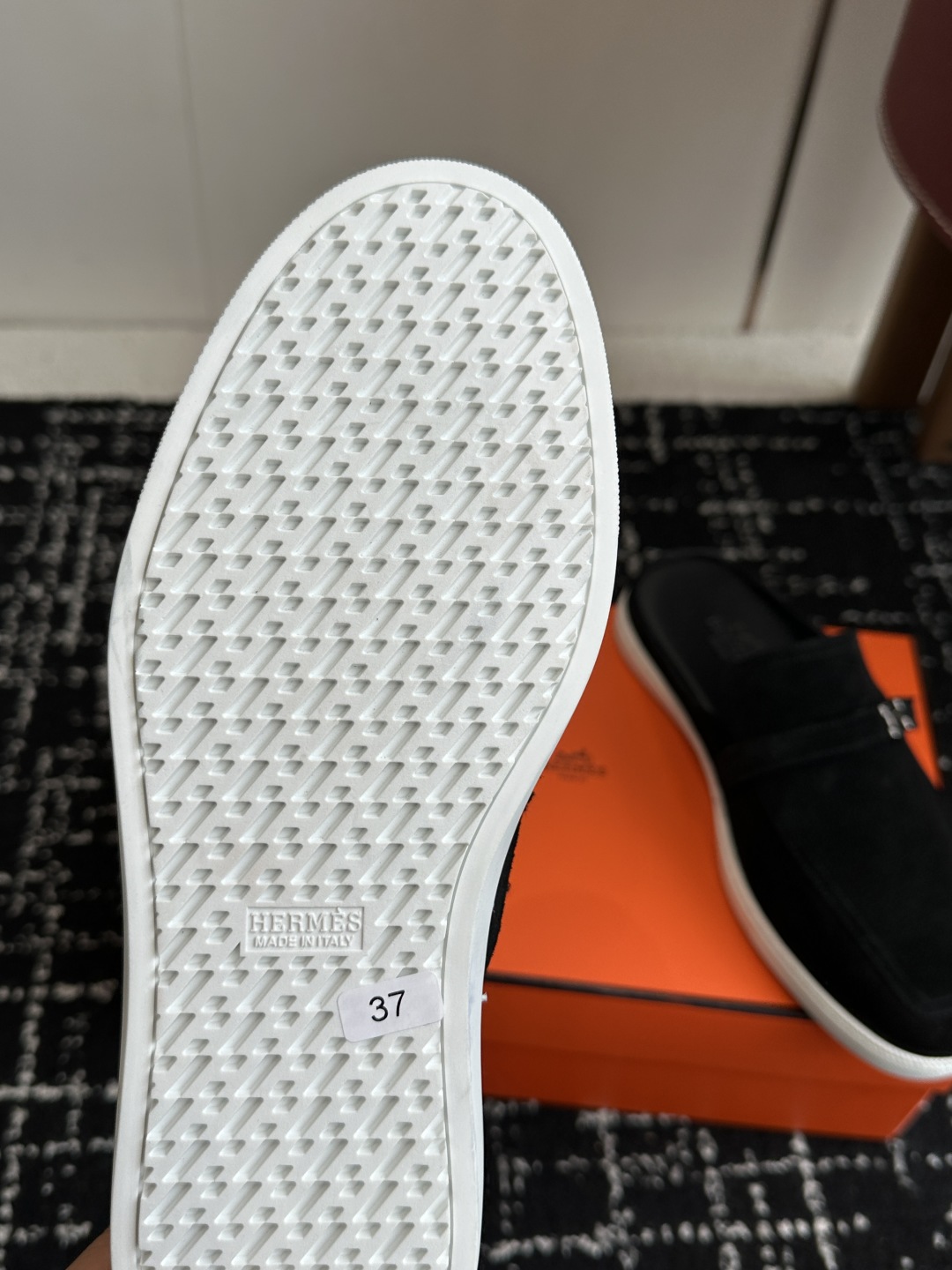 代购级男士+10 hermes ss 25new arrival～ H家 情侣款 穆勒拖鞋新品h家圆头造