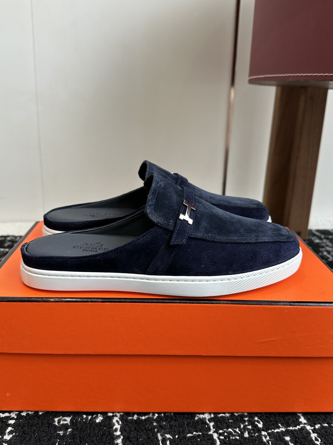 代购级男士+10 hermes ss 25new arrival～ H家 情侣款 穆勒拖鞋新品h家圆头造