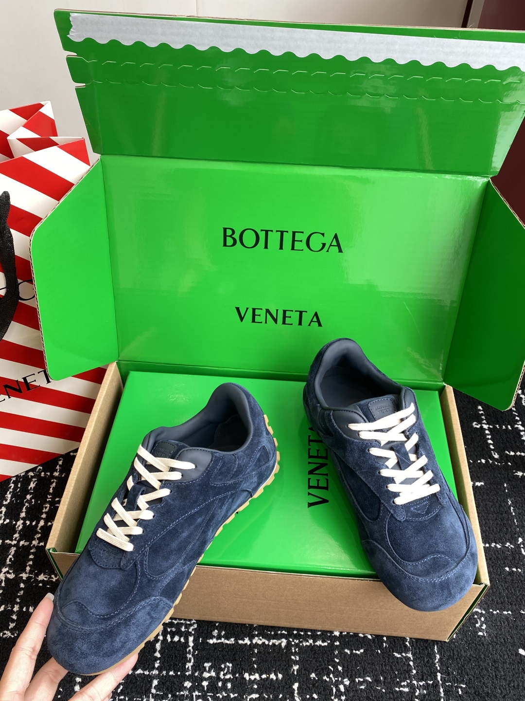 代购级Bottega Veneta BV葆蝶家 25ss新款 情侣款 阿甘鞋 德训运动鞋Sneaker科