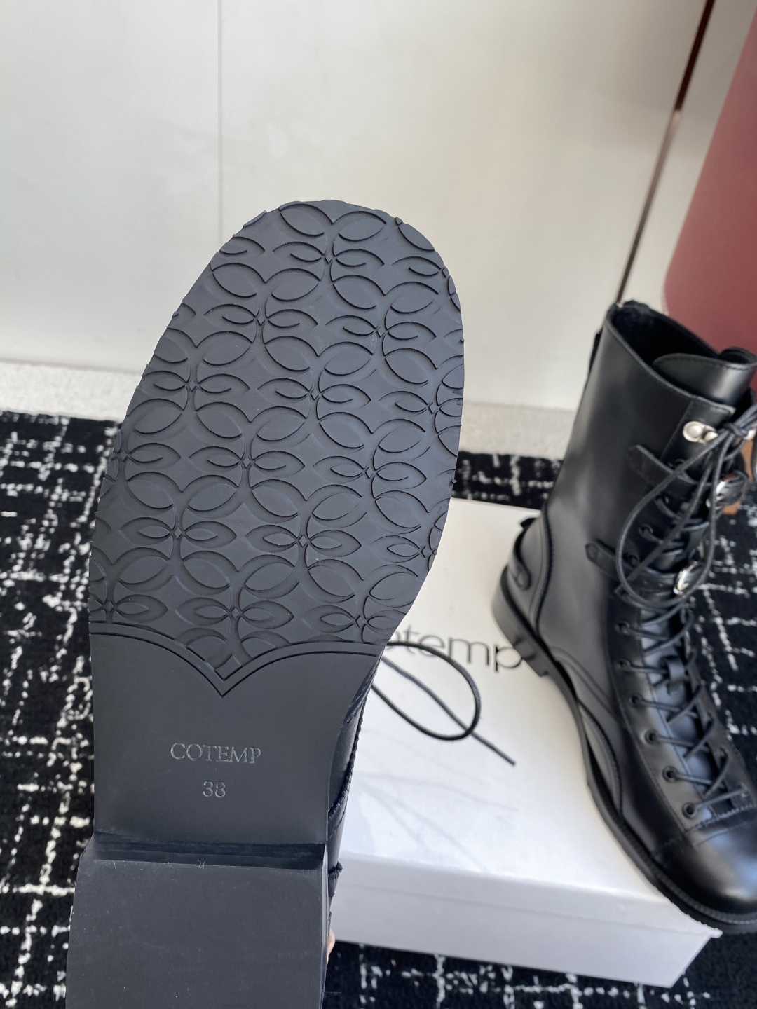代购级cotemss 秋冬新款 系带短靴太好穿了!Maverick 工程师短靴 Pinecone 冒险与