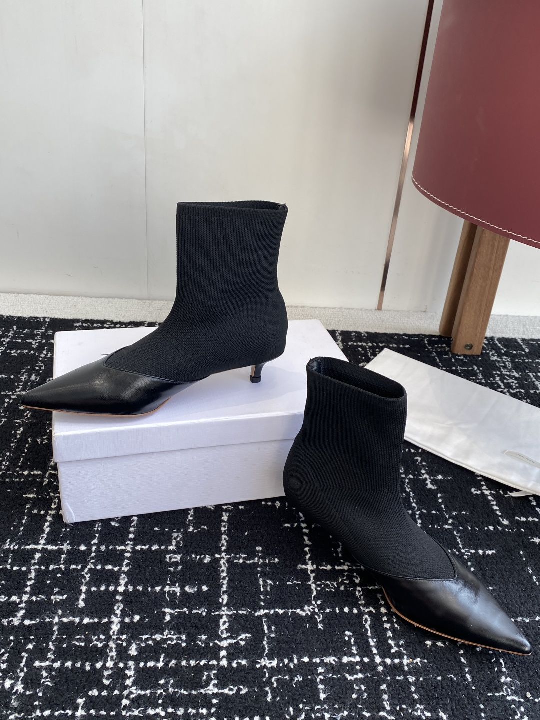 代购级NEOUS小众 秋冬系列 细跟 跟袜靴 原版开发 经典就是经典 好看就是好看材质:整个鞋面1:1复