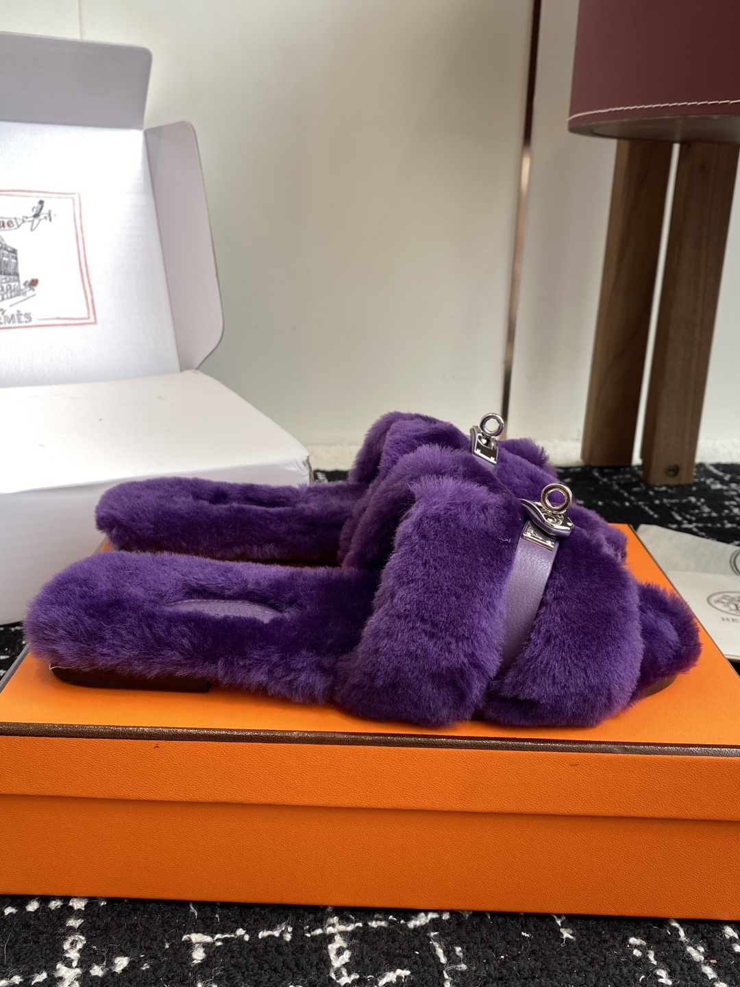东莞代购级（⚠️官网同步✈️盒包装）爱马仕Hermes 25ss 泰迪毛拖，各大网咖主推款，顶级品质蓬松