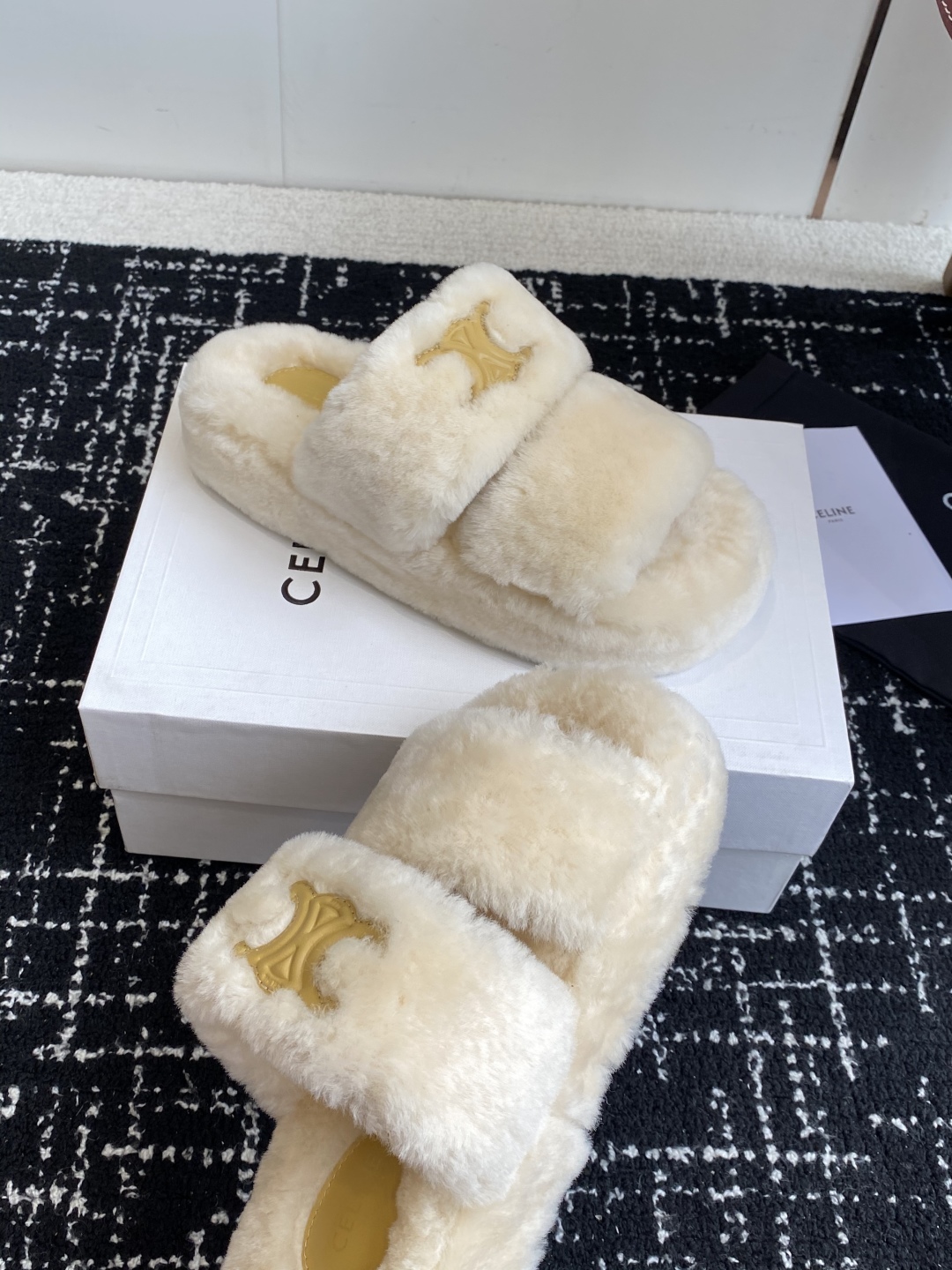 Celine 25SS New Winter Lambswool Slippers - Cozy & Chic 7 cmp i1757434962956 9478 0 4