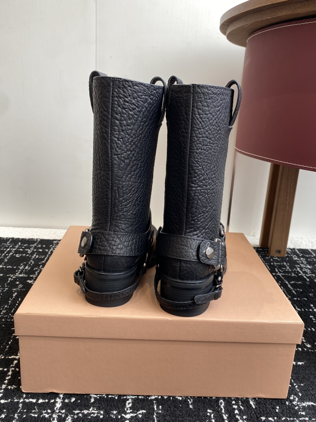 miu miu fw25 new arrival～ 缪缪 25ss 秋冬新款厚底 短靴 骑士靴简约鞋面点