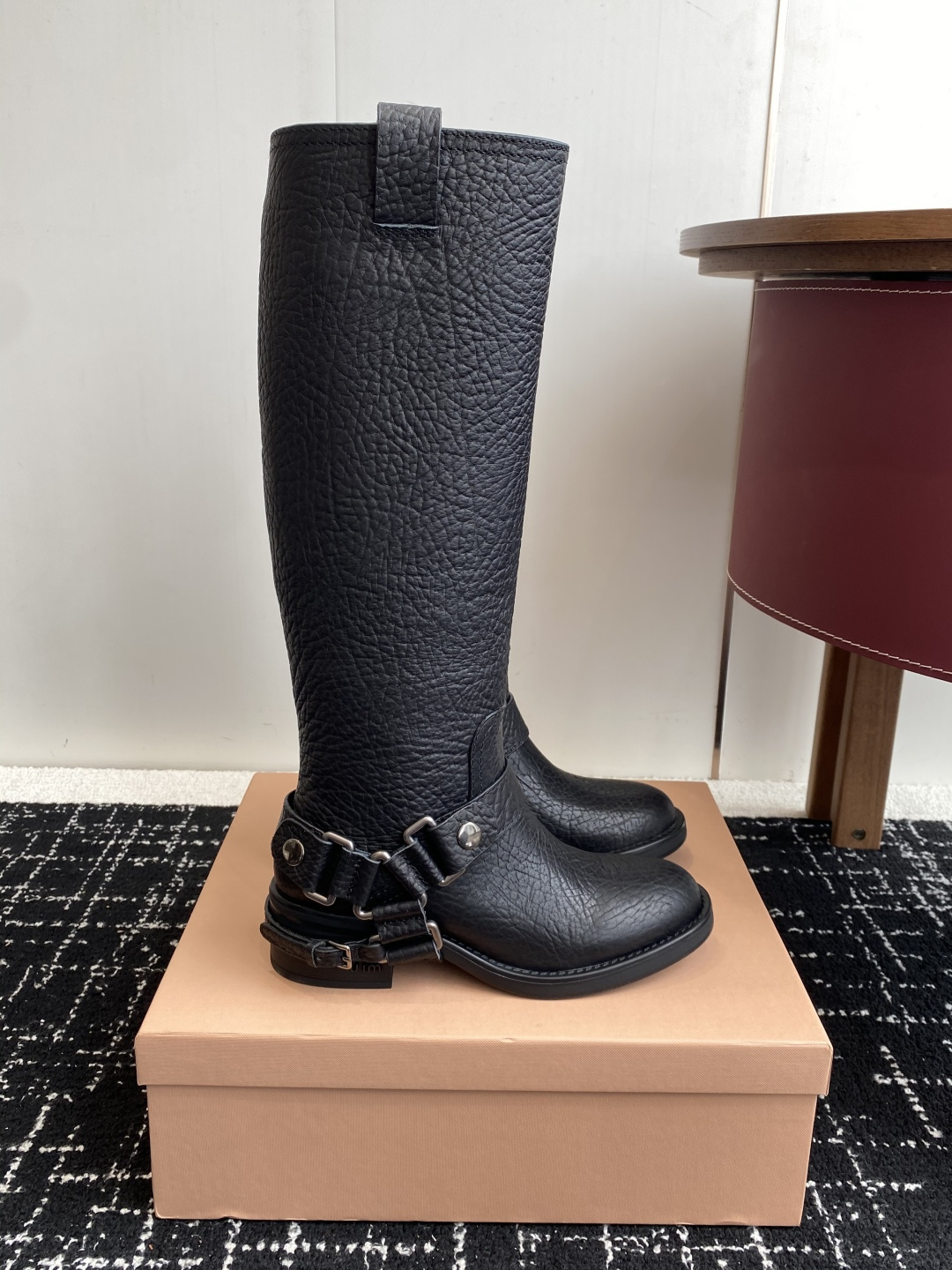 miu miu fw25 new arrival～ 缪缪 25ss 秋冬新款厚底 短靴 骑士靴简约鞋面点