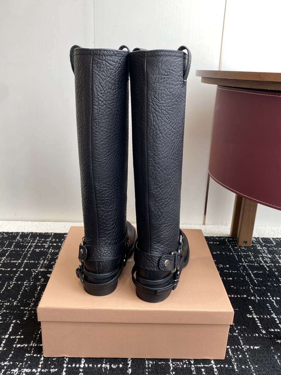 miu miu fw25 new arrival～ 缪缪 25ss 秋冬新款厚底 短靴 骑士靴简约鞋面点