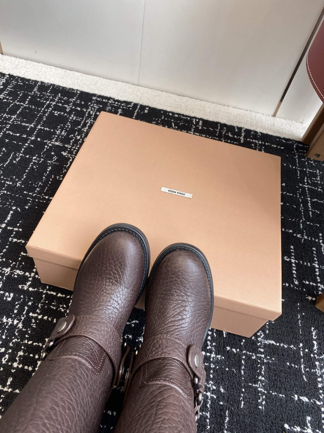 miu miu fw25 new arrival～ 缪缪 25ss 秋冬新款厚底 短靴 骑士靴简约鞋面点