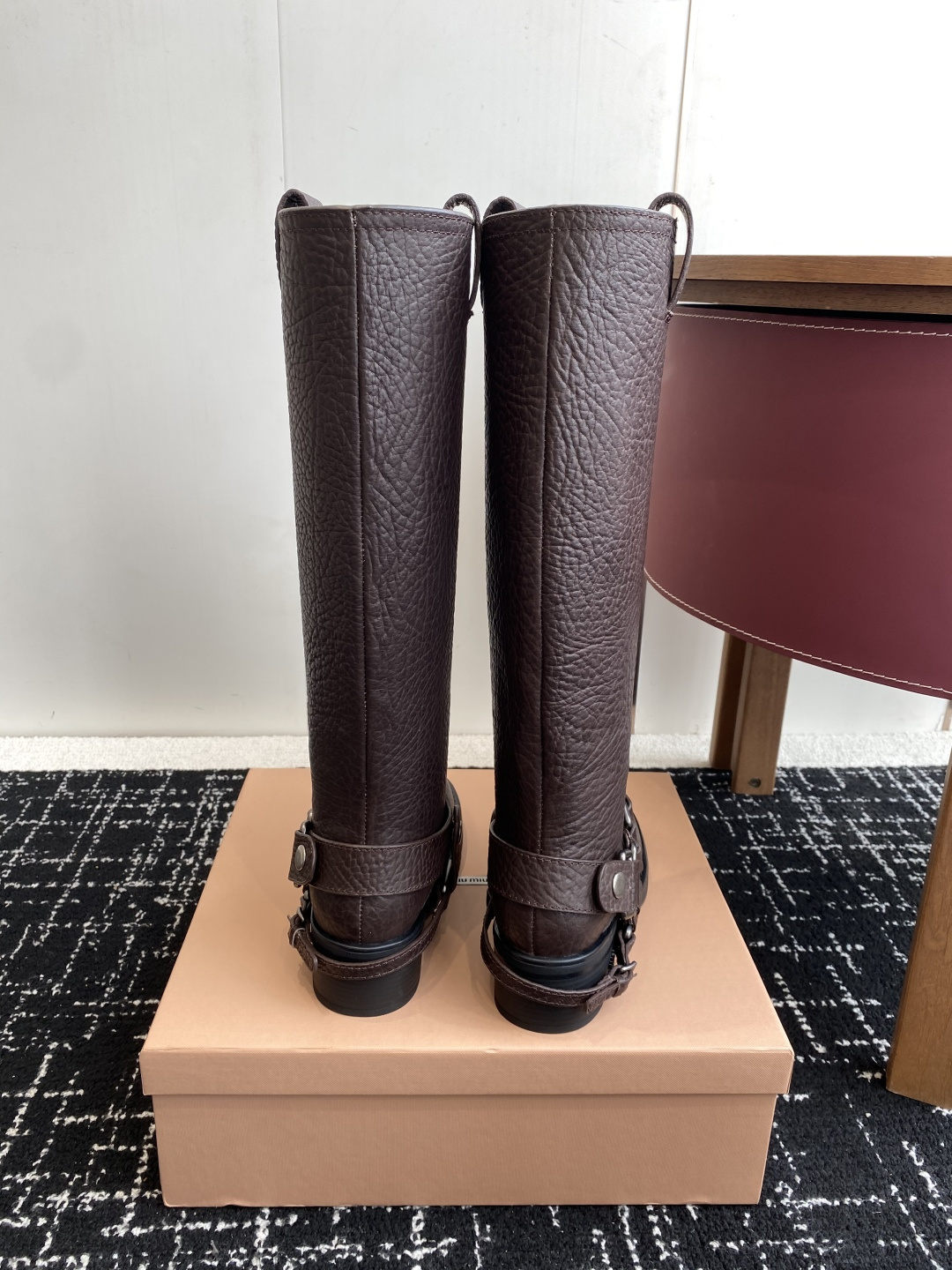 miu miu fw25 new arrival～ 缪缪 25ss 秋冬新款厚底 短靴 骑士靴简约鞋面点