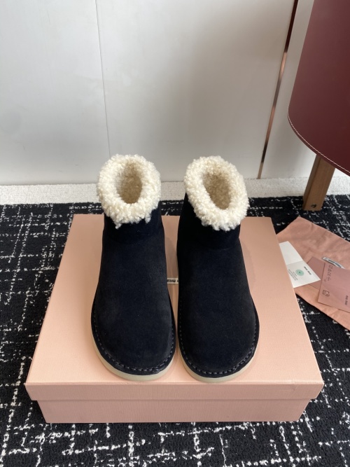Miu Miu Wool Ankle Snow Boots, Fashion Week Style, Comfortable & Elegant 1 Miu Miu Wool Ankle Snow Boots, Fashion Week Style, Comfortable & Elegant