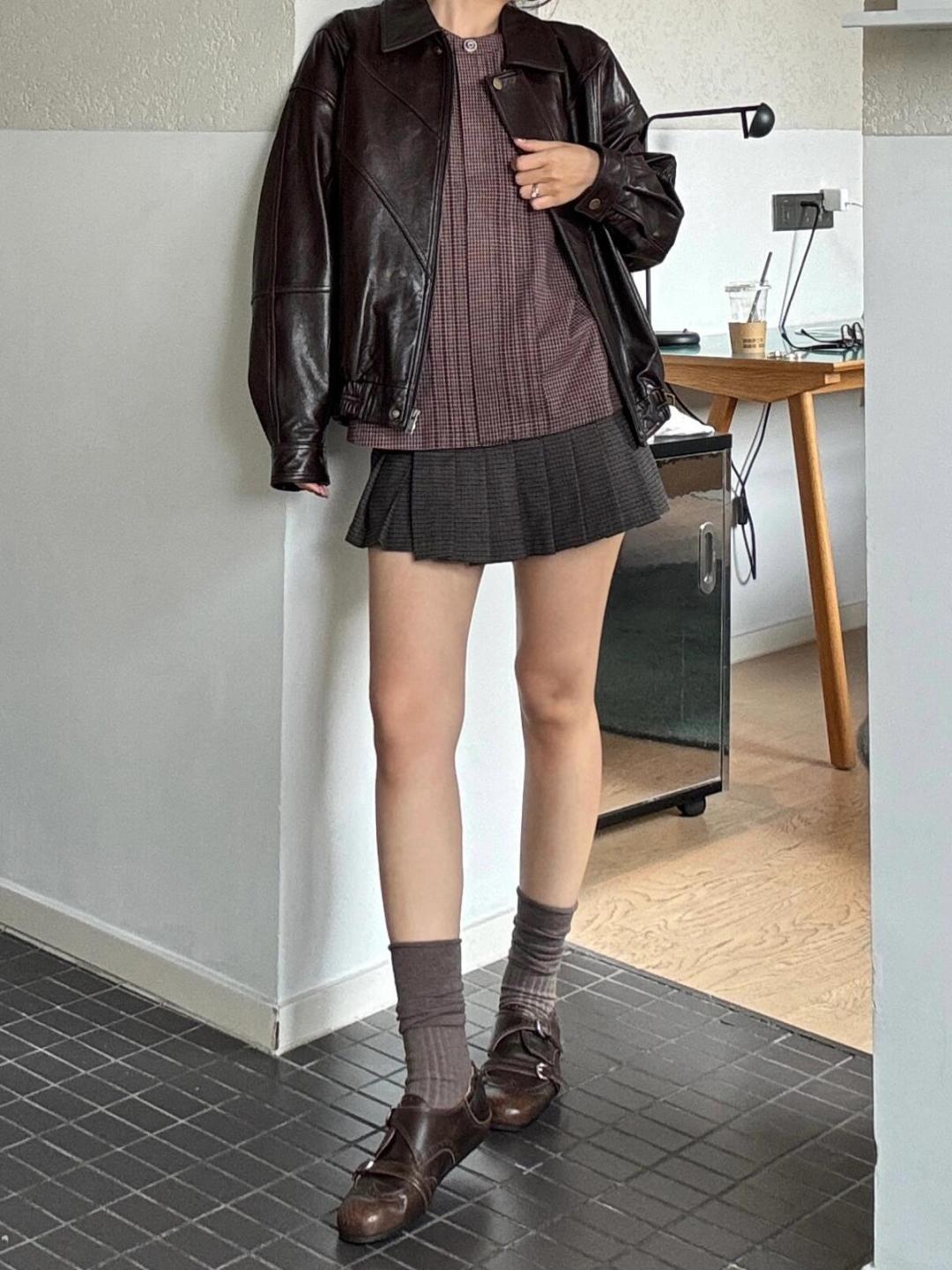 NO:592225,Upper foot picture for reference, leather shoes19860909上脚图 参考,皮鞋,Women's Shoes